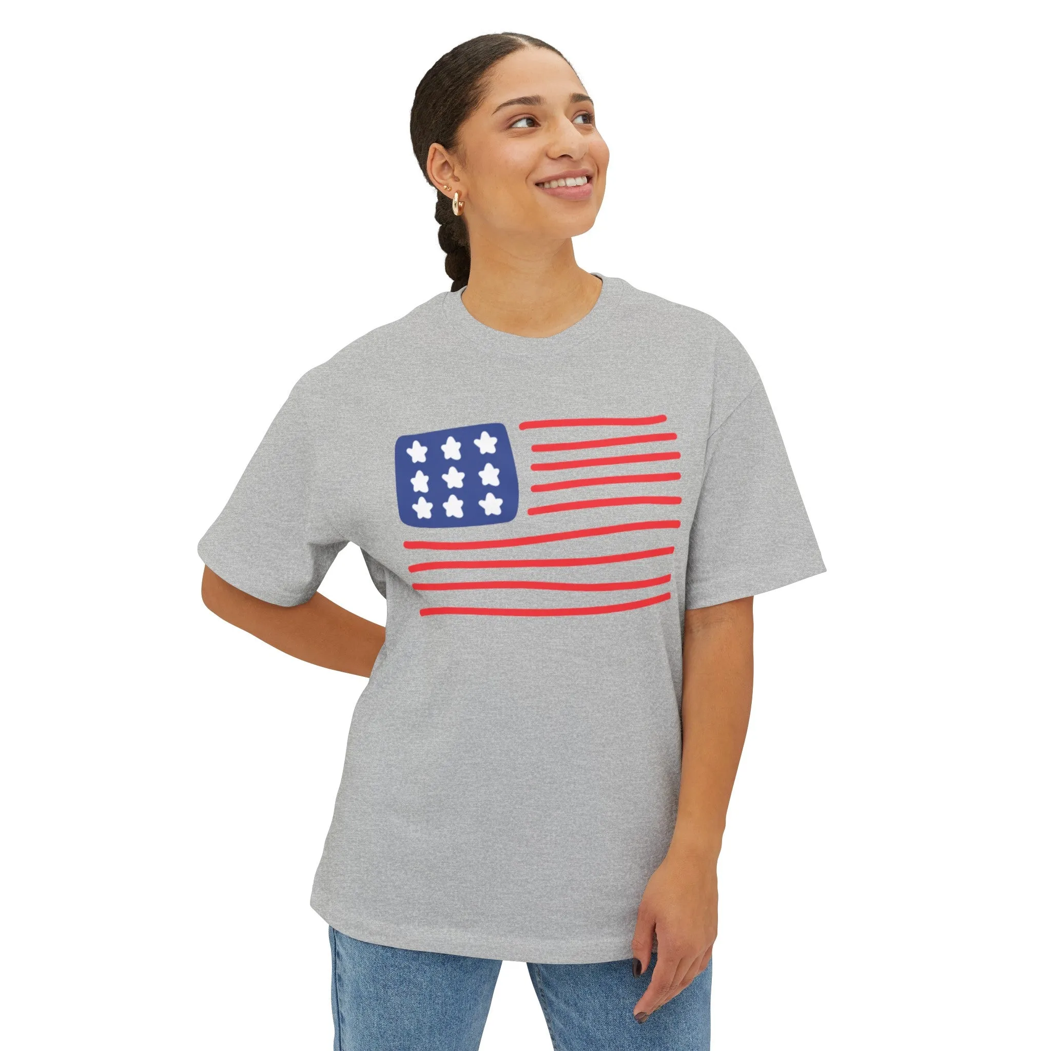 4th of July Flag Relaxed Fit T-Shirt