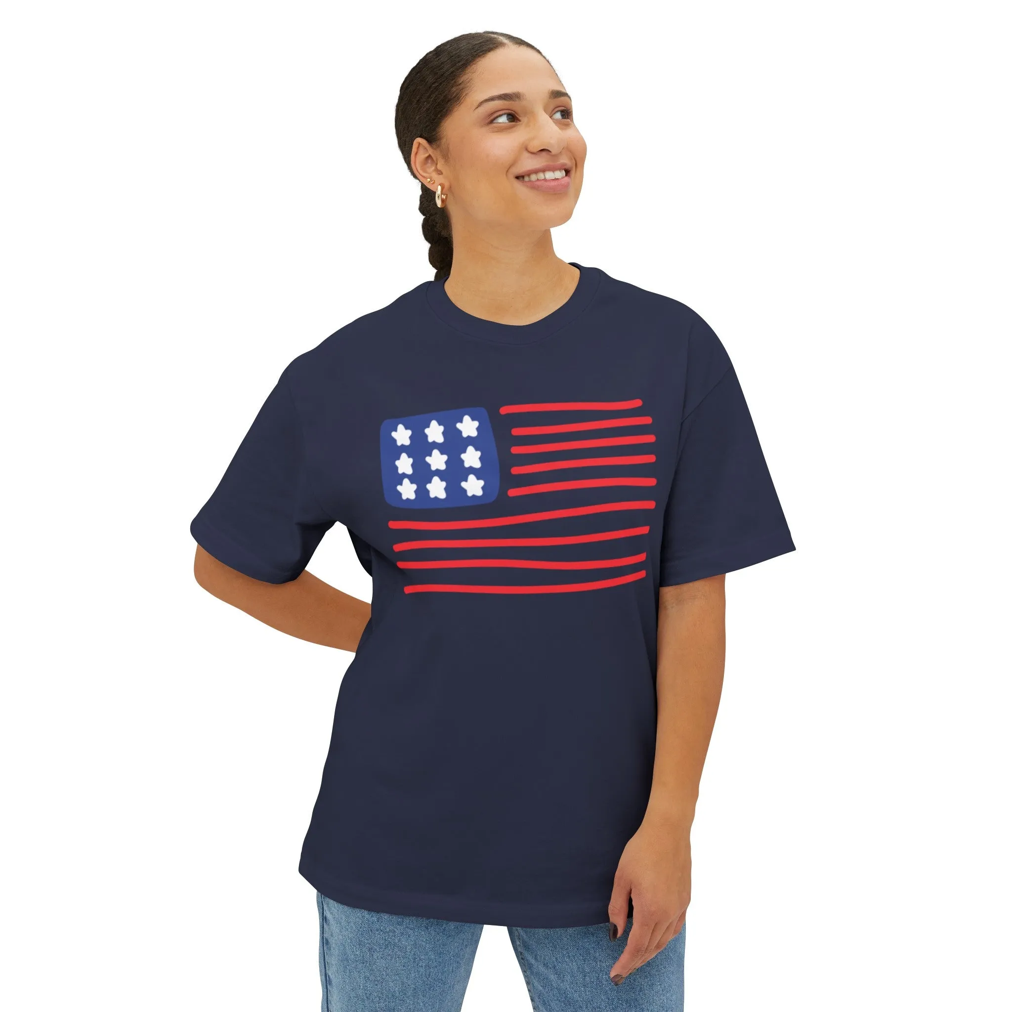 4th of July Flag Relaxed Fit T-Shirt