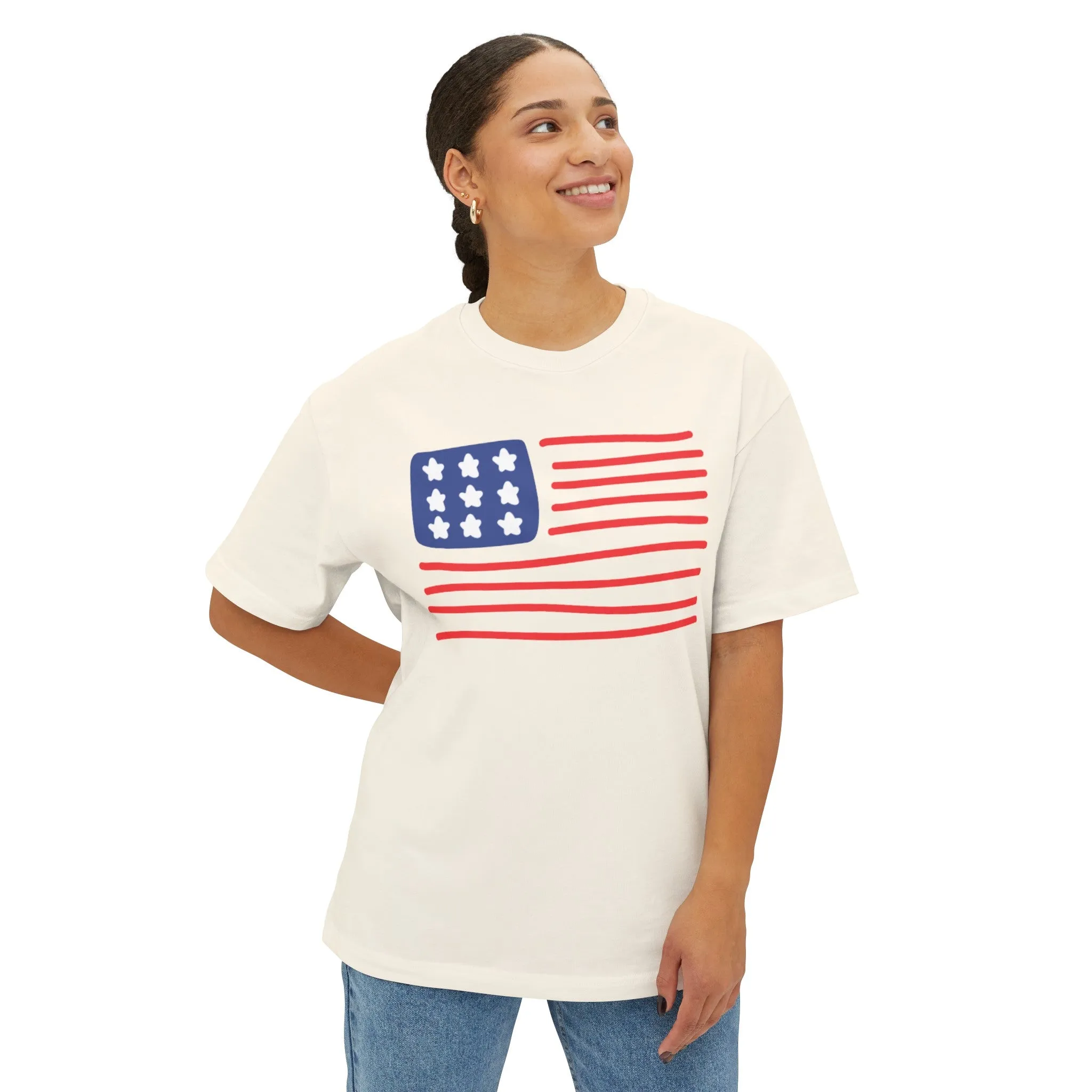 4th of July Flag Relaxed Fit T-Shirt