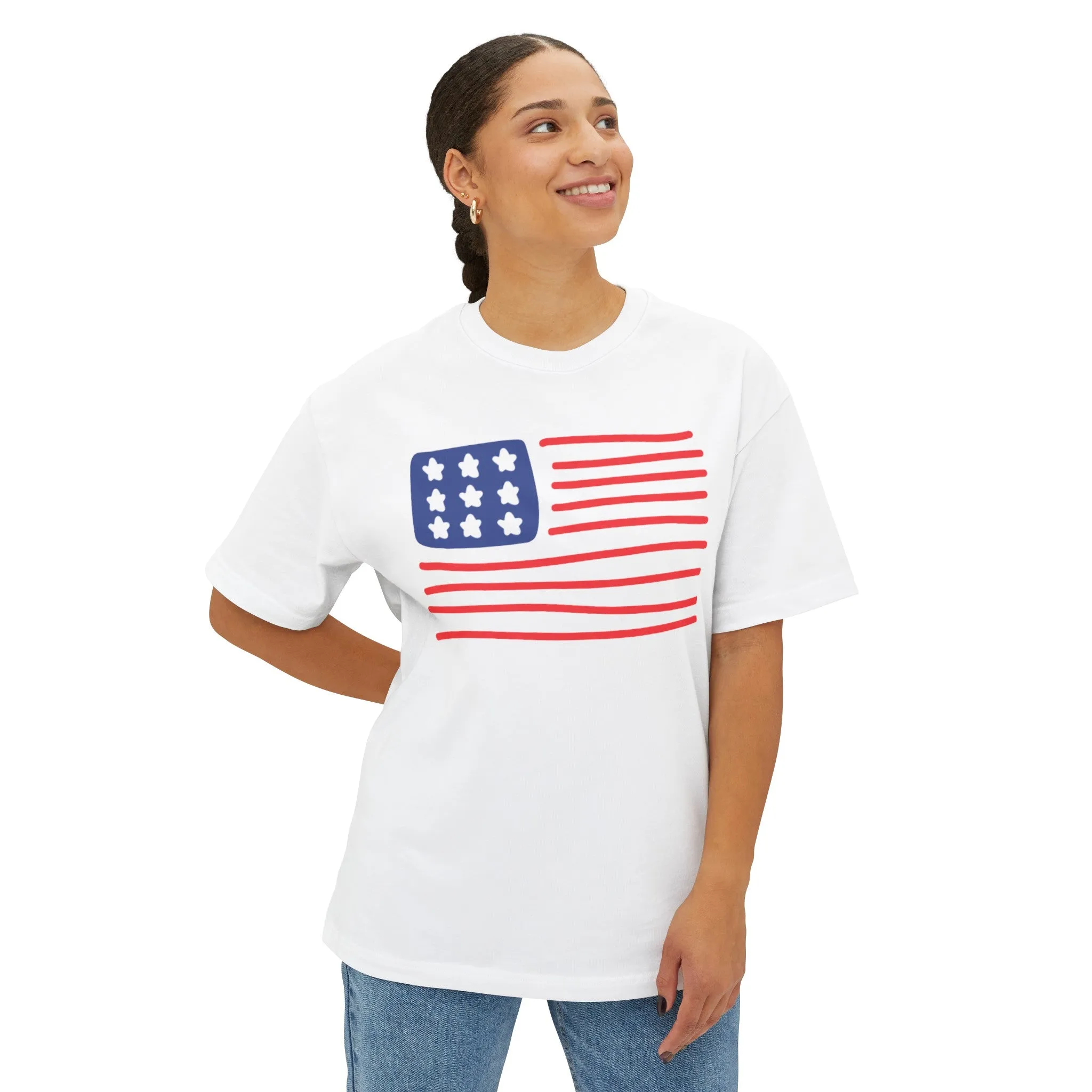 4th of July Flag Relaxed Fit T-Shirt