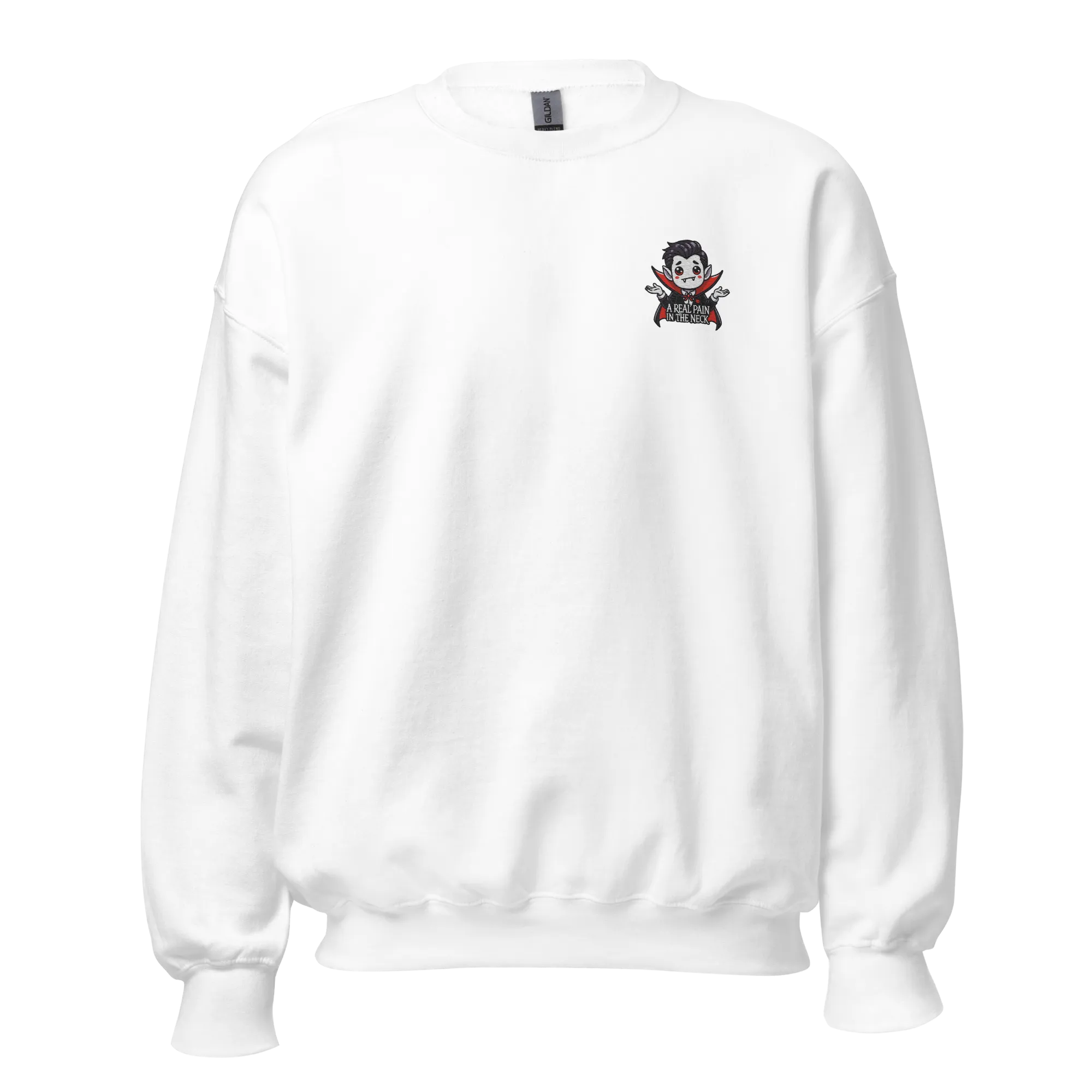 A Real Pain In The Neck - Halloween Sweatshirt - Vampire Halloween Sweatshirt