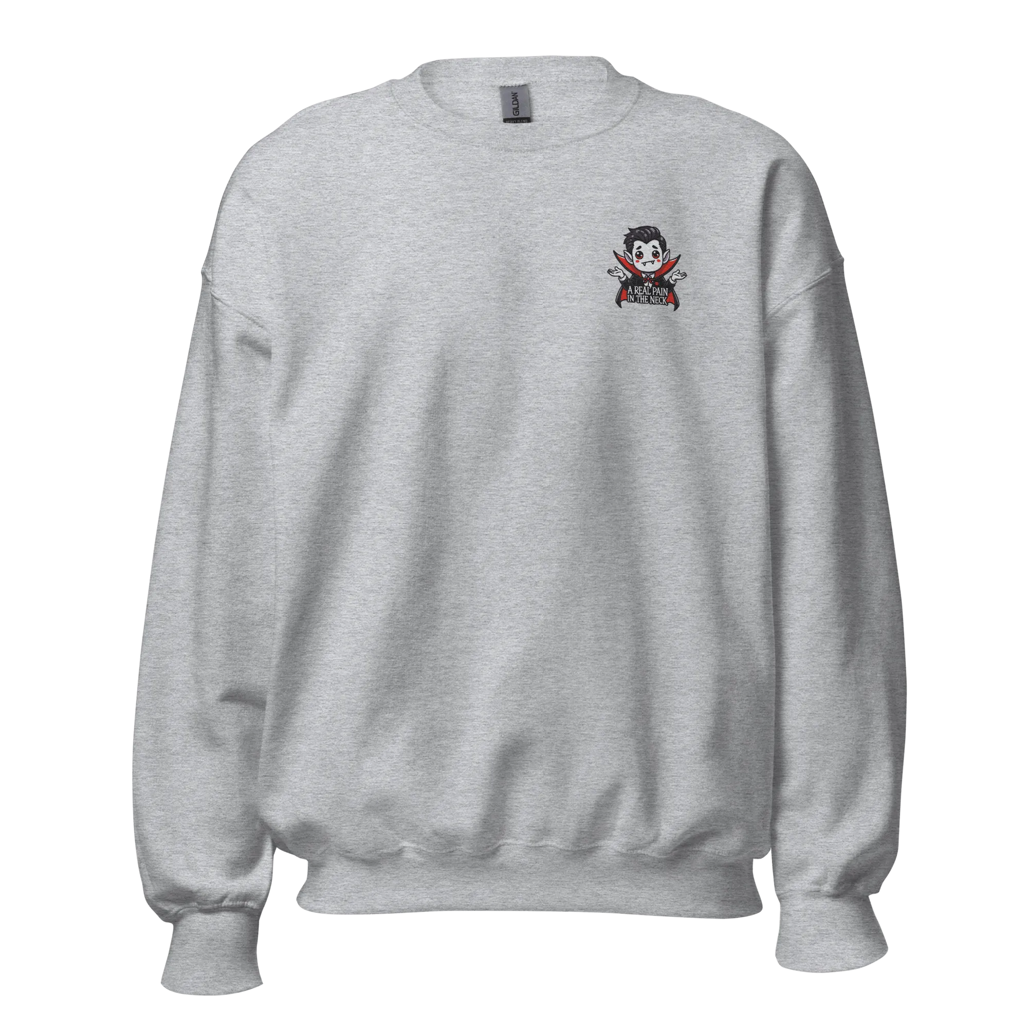 A Real Pain In The Neck - Halloween Sweatshirt - Vampire Halloween Sweatshirt