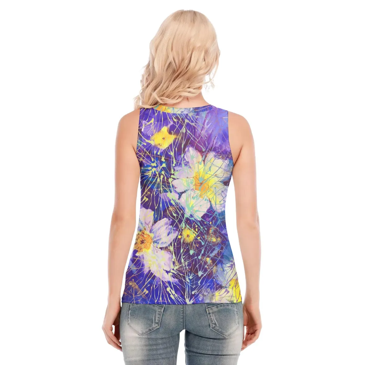 Art Flowers Tank Top up to 5 XL (FWS)