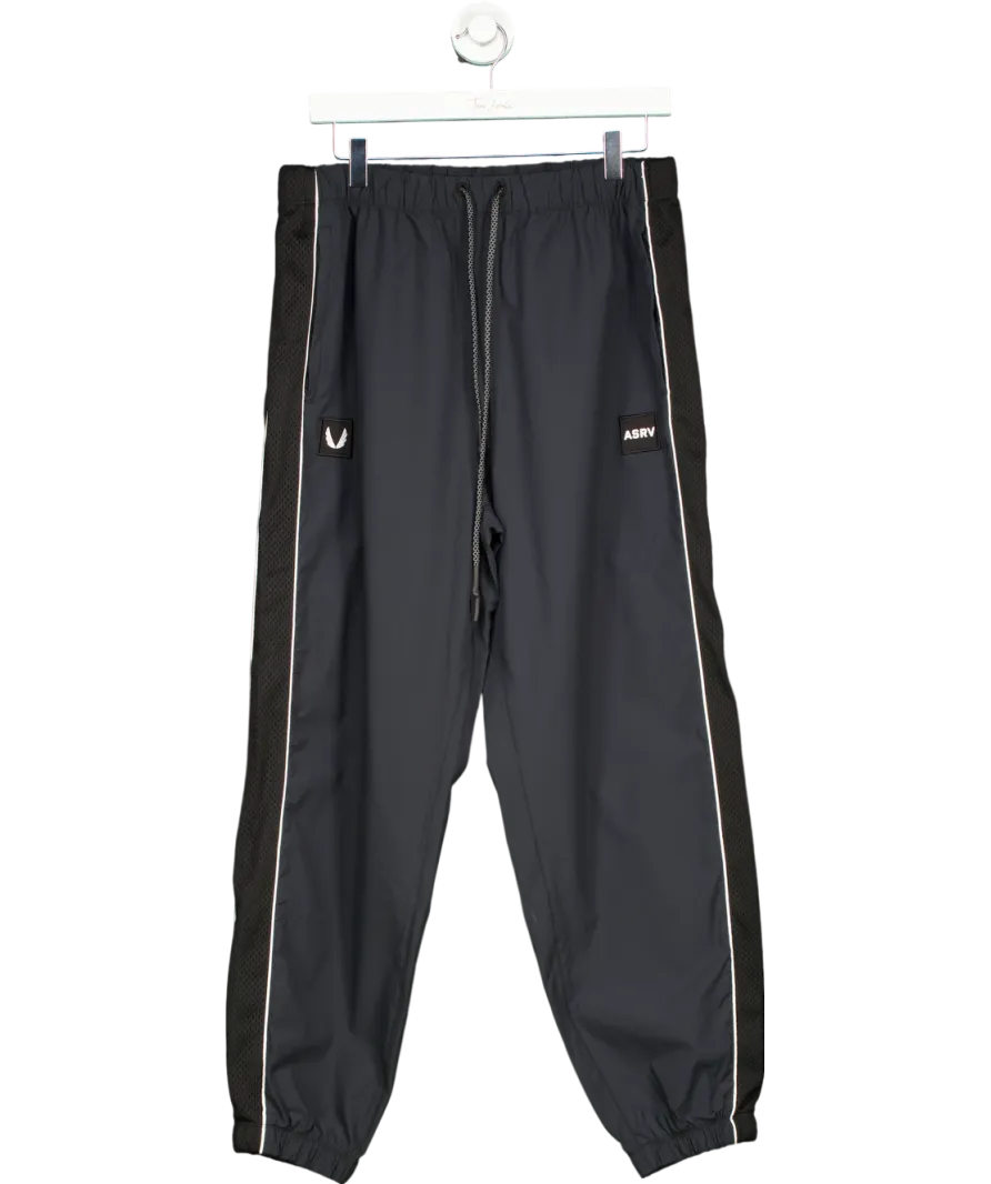 ASRV Black Ripstop Oversize Track Pants UK L