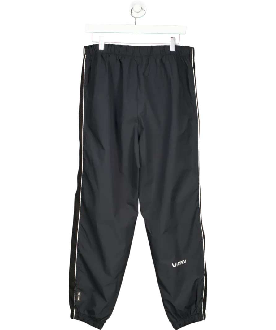 ASRV Black Ripstop Oversize Track Pants UK L