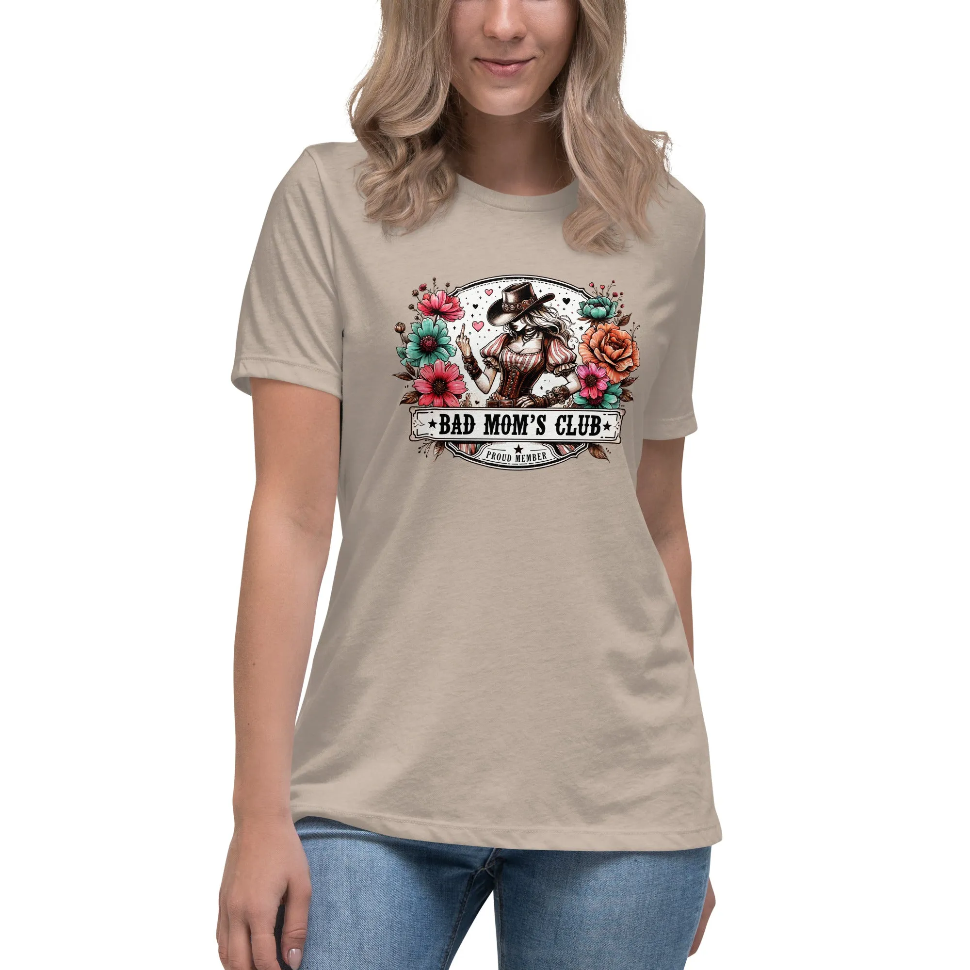 Bad Moms Club Women's Funny  Relaxed T-Shirt, Funny Gift For Mom