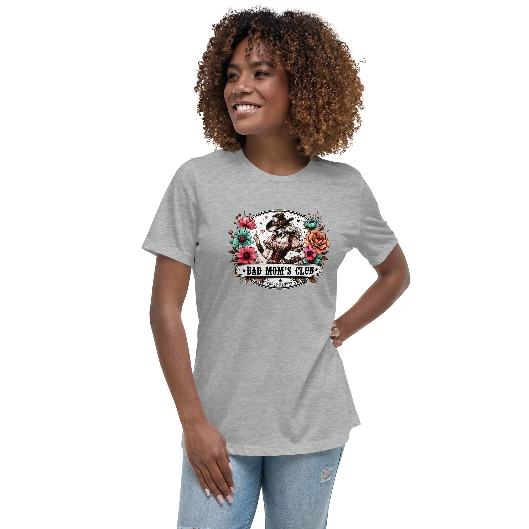 Bad Moms Club Women's Funny  Relaxed T-Shirt, Funny Gift For Mom