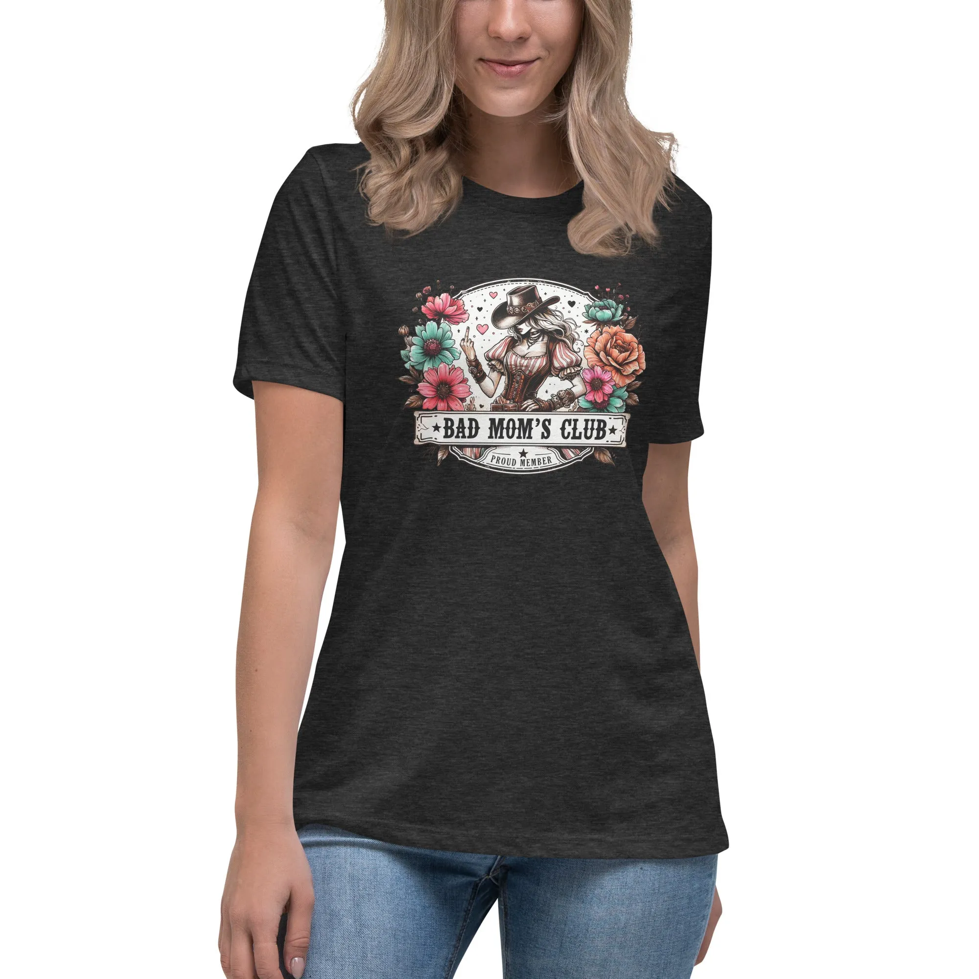 Bad Moms Club Women's Funny  Relaxed T-Shirt, Funny Gift For Mom