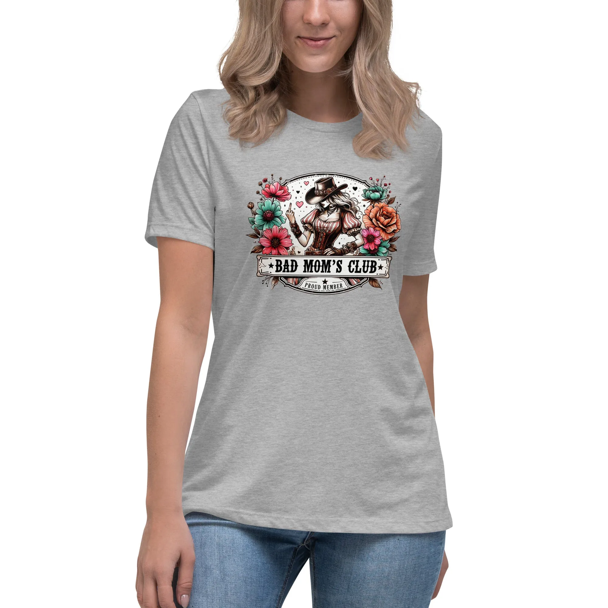 Bad Moms Club Women's Funny  Relaxed T-Shirt, Funny Gift For Mom
