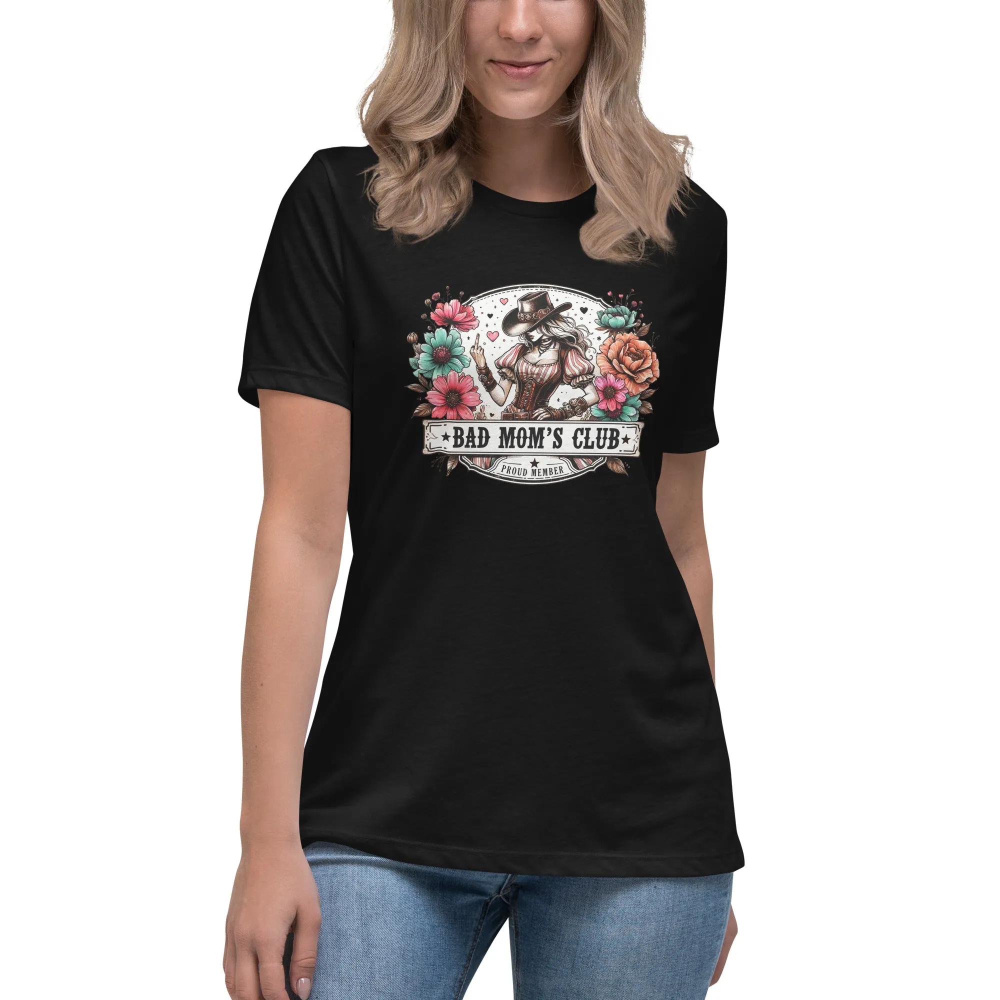 Bad Moms Club Women's Funny  Relaxed T-Shirt, Funny Gift For Mom