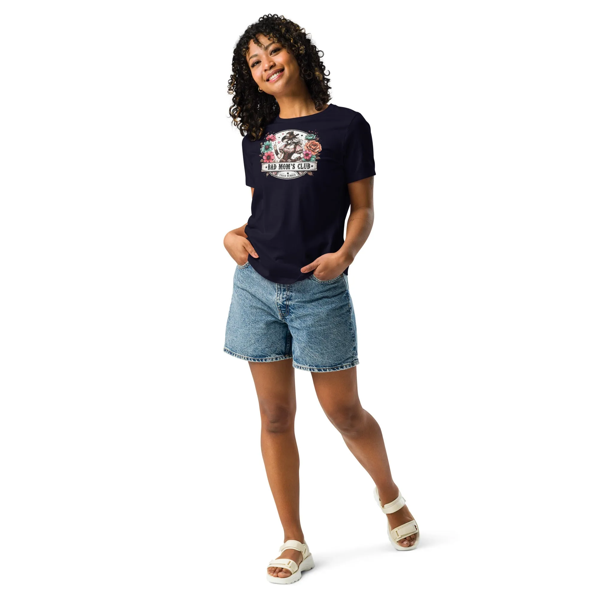 Bad Moms Club Women's Funny  Relaxed T-Shirt, Funny Gift For Mom