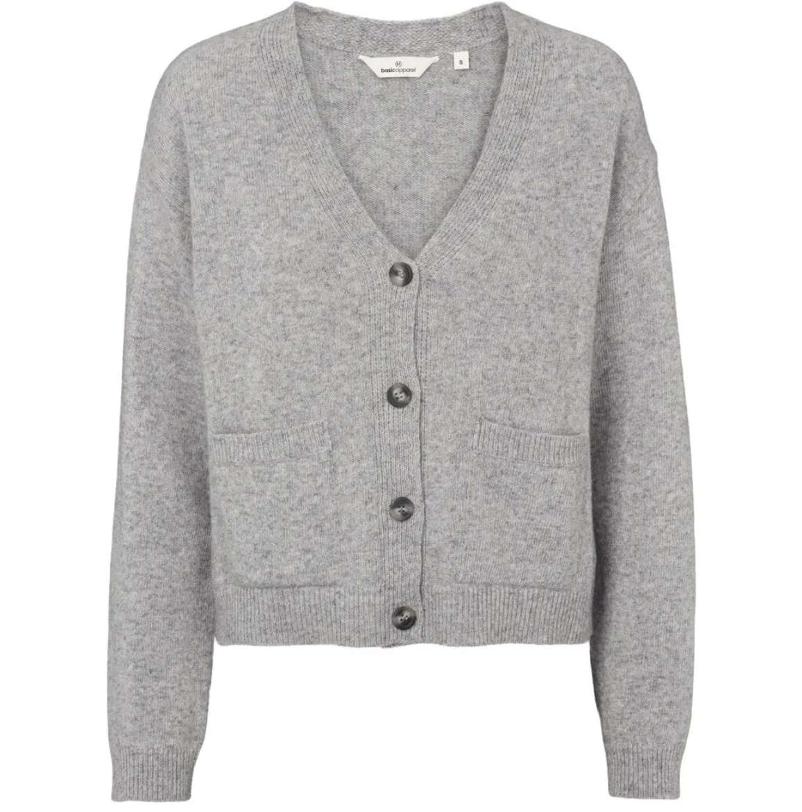 Basic Apparel Lise Pocket Cardigan Light Grey Mel.