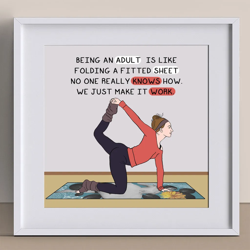 Being An Adult Doodle Card