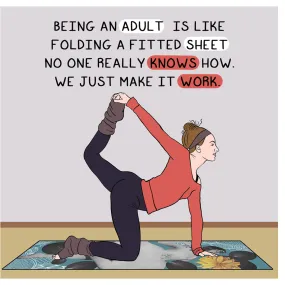 Being An Adult Doodle Card