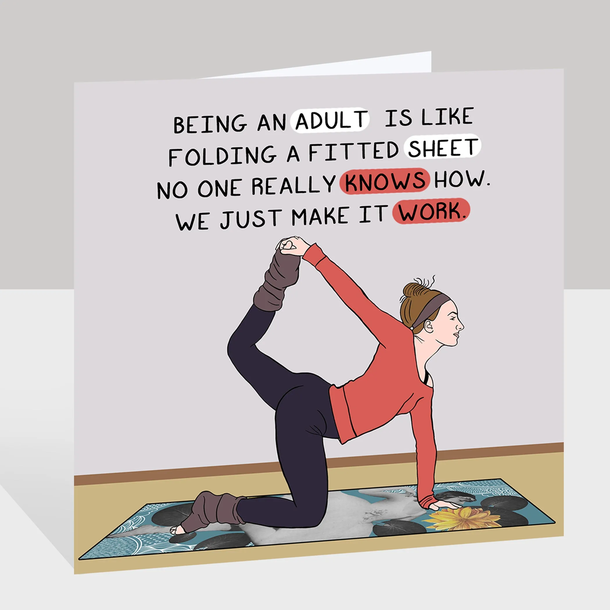 Being An Adult Doodle Card