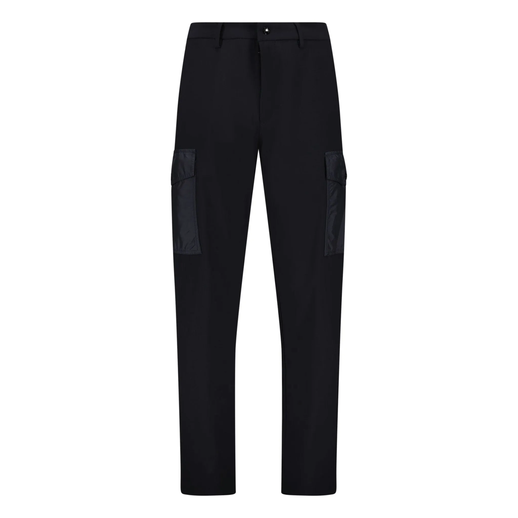 Belt Buckled Track Pants Black