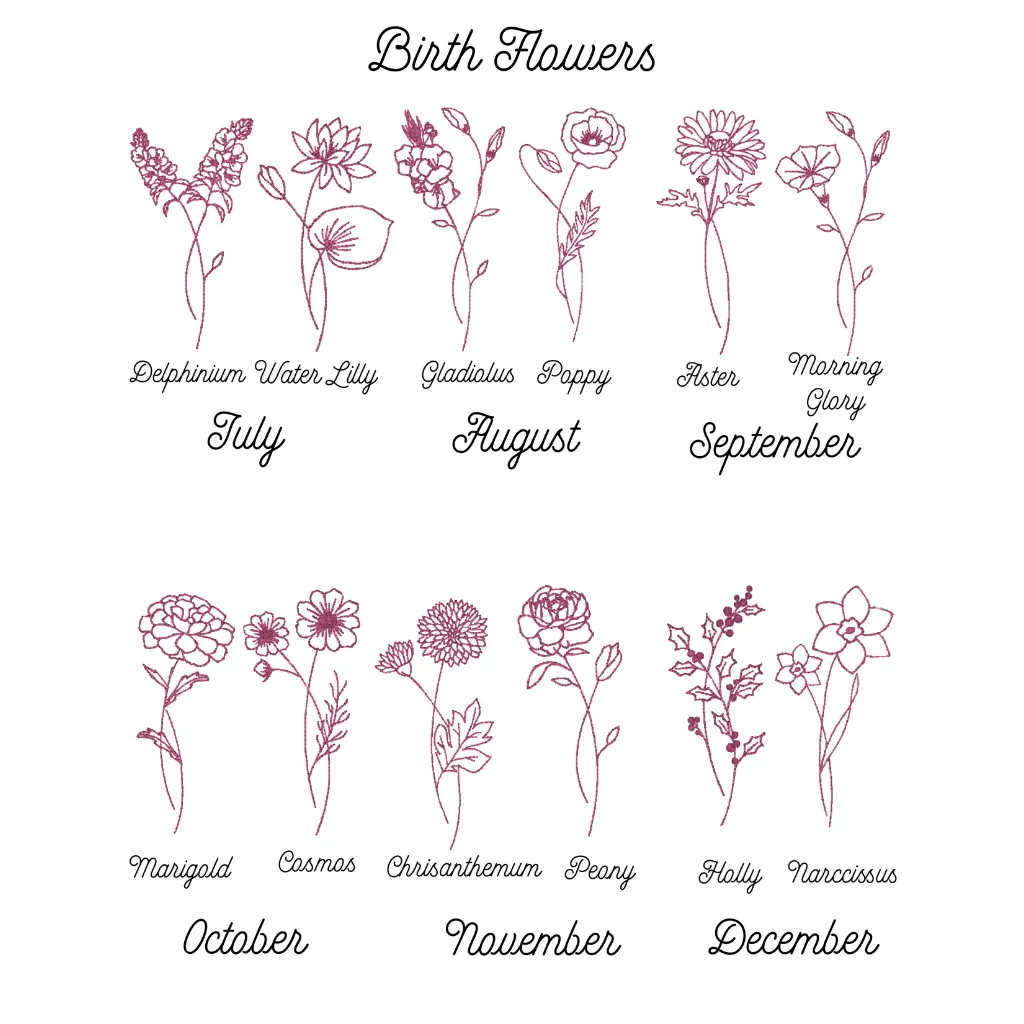 Birth Flower Crewneck Sweatshirt