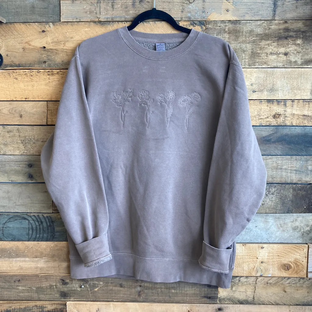 Birth Flower Crewneck Sweatshirt