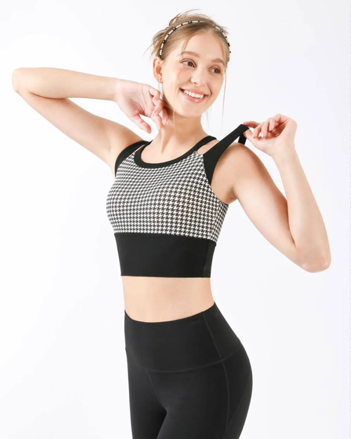 Black X-Cross Yoga Camis  - Light Support