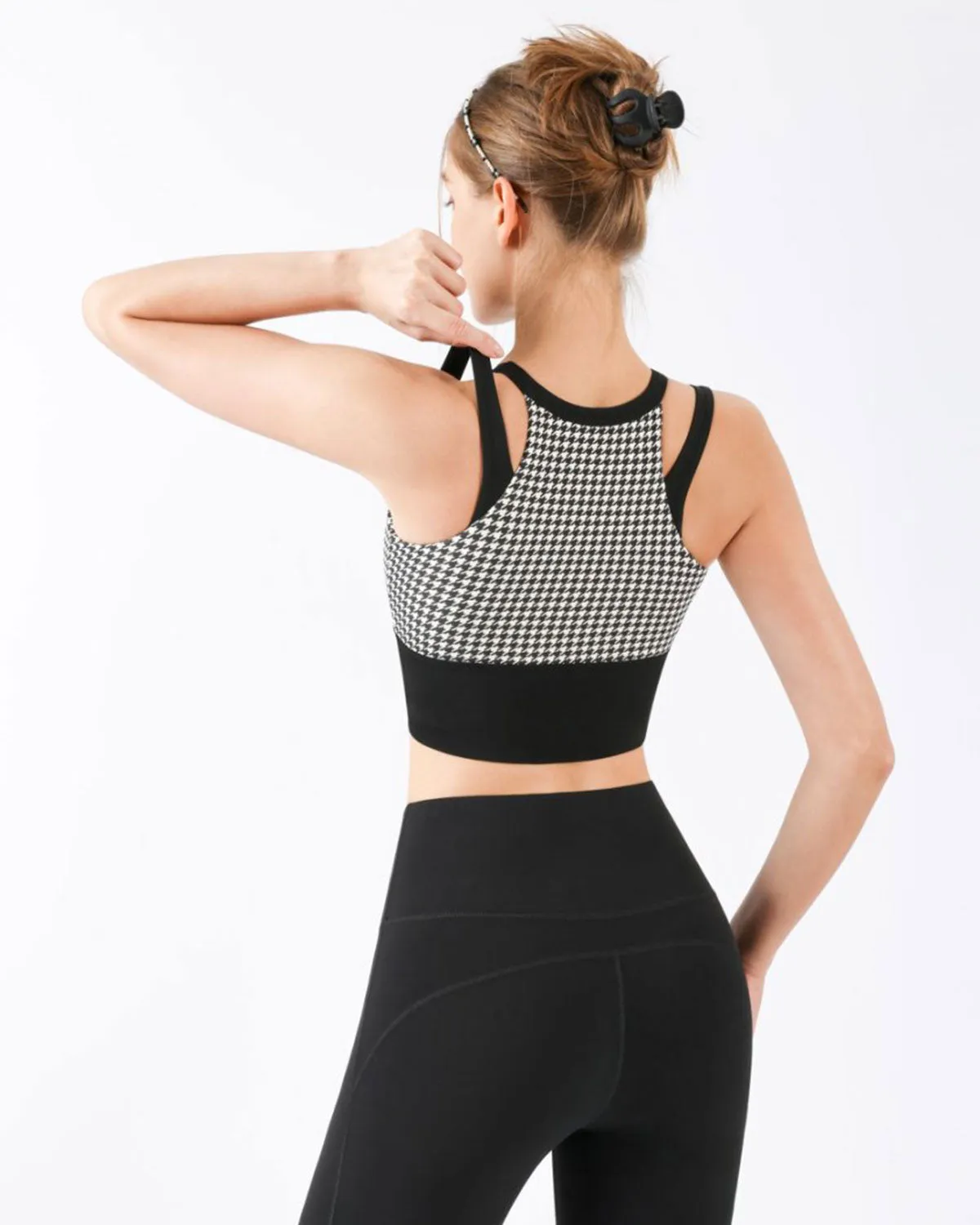 Black X-Cross Yoga Camis  - Light Support