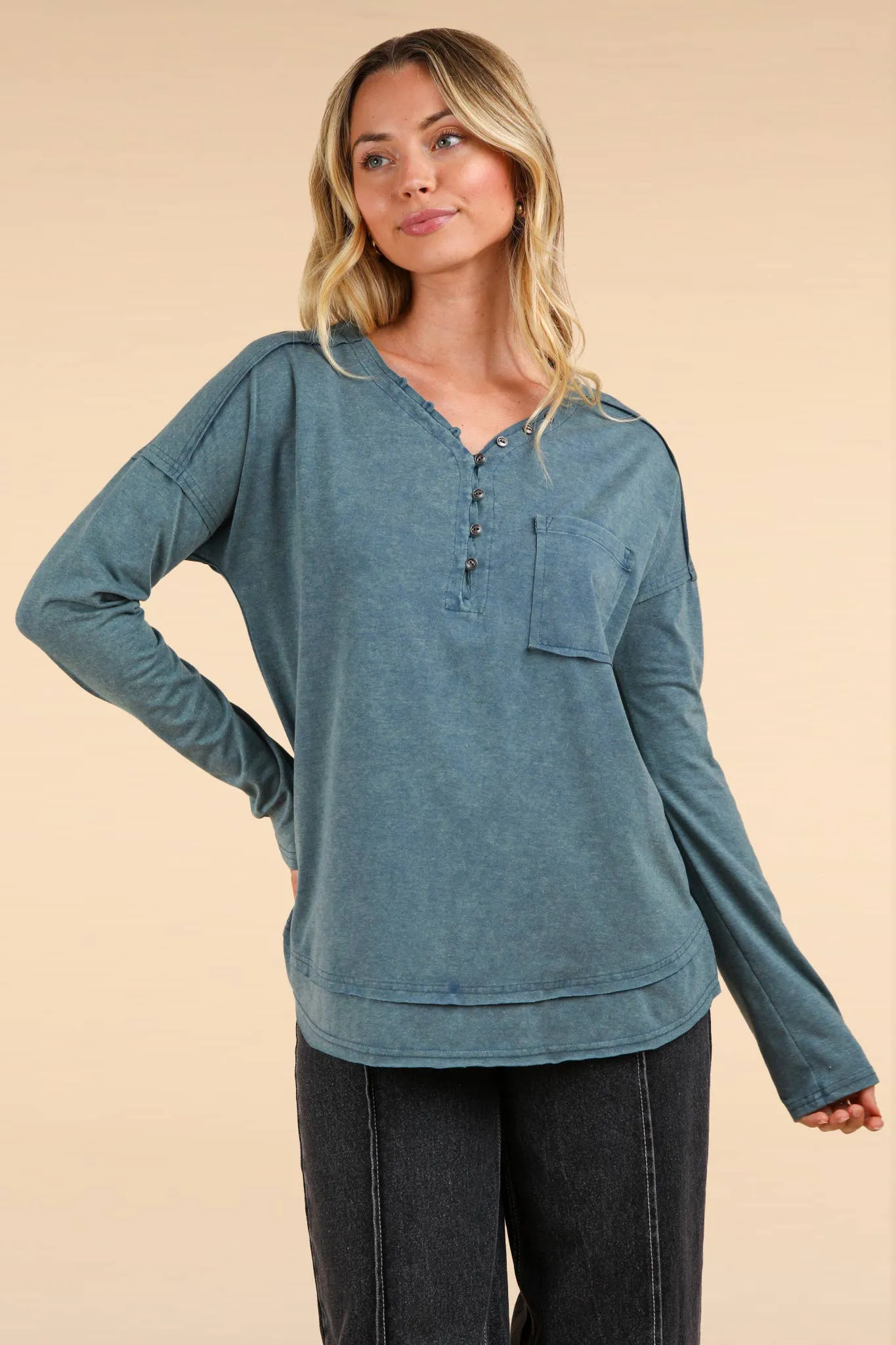 Cindy Marie Mineral Washed Top - Very J