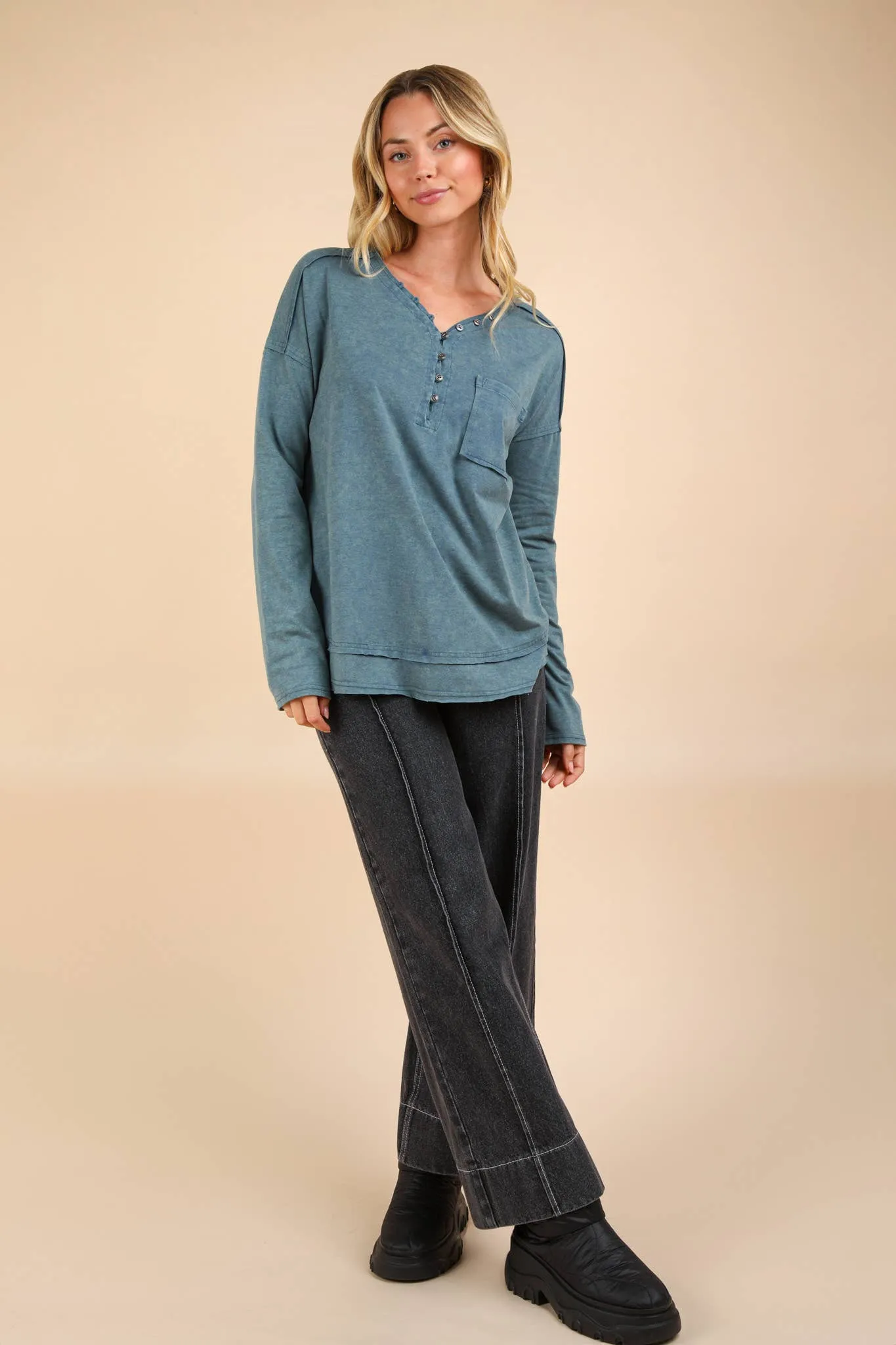Cindy Marie Mineral Washed Top - Very J