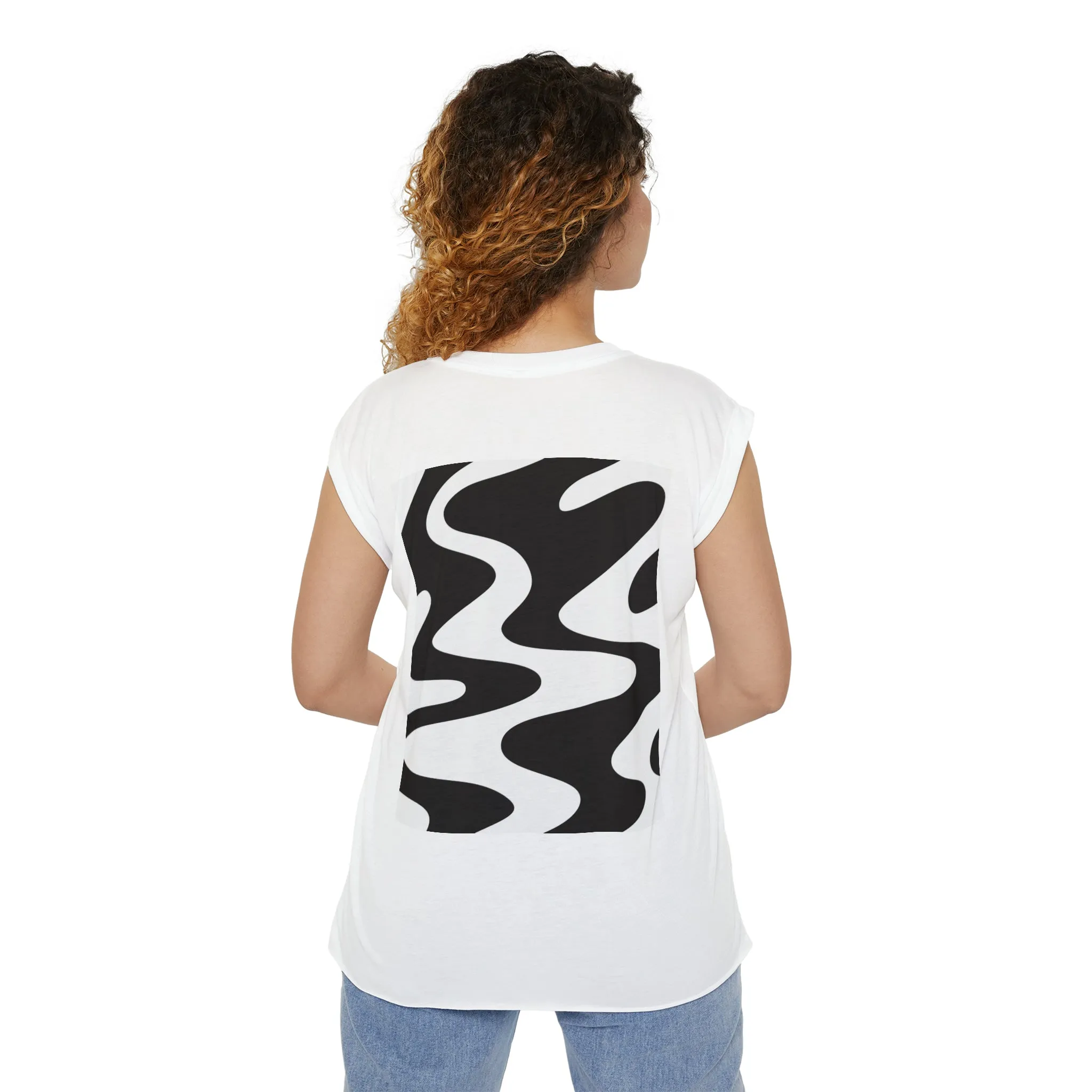 Copy of Women’s Flowy Rolled Cuffs Muscle Tee