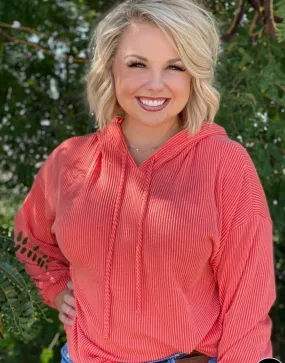 Coral Wavy Pullover
