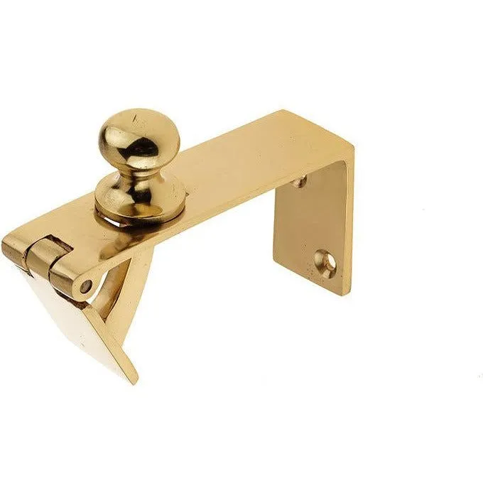 Counter Flap Catch - 76mm - Polished Brass