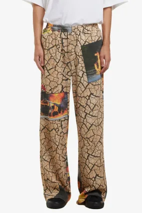 CRACKED EARTH RELAX FIT PANT