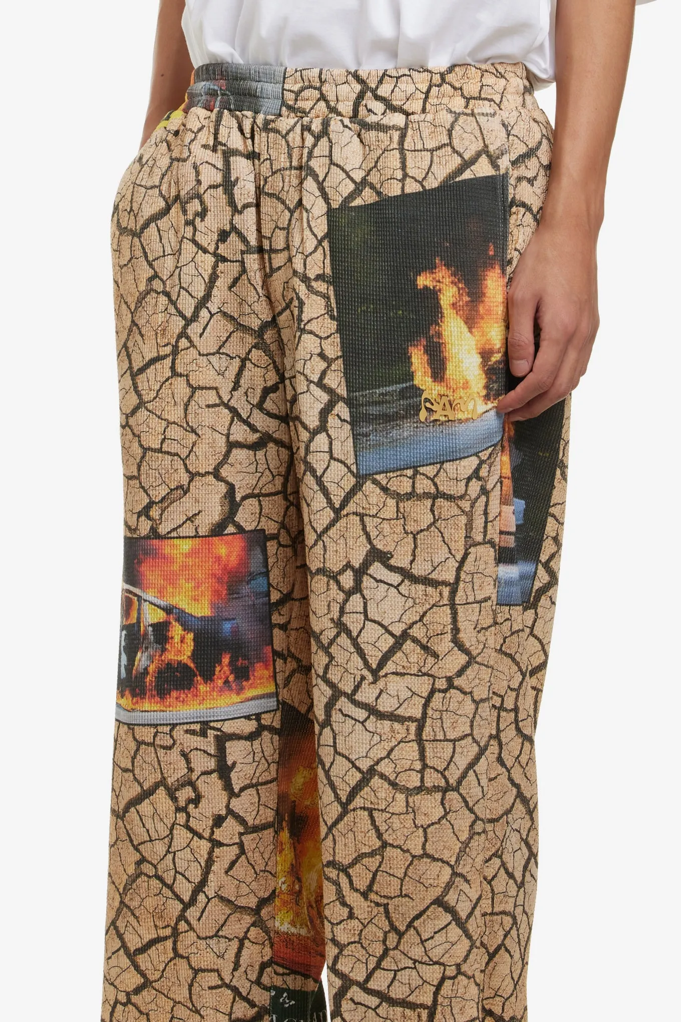 CRACKED EARTH RELAX FIT PANT