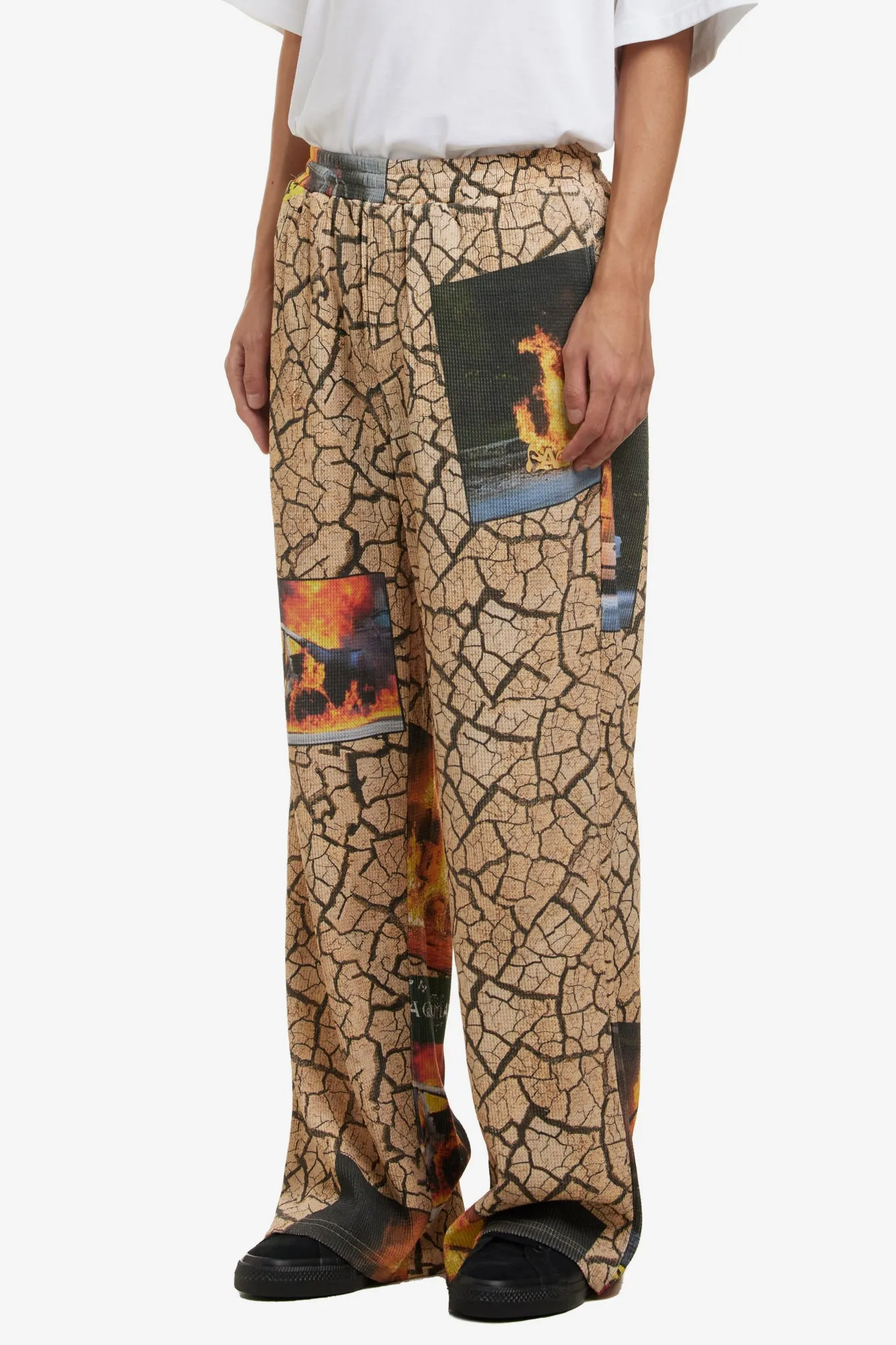 CRACKED EARTH RELAX FIT PANT