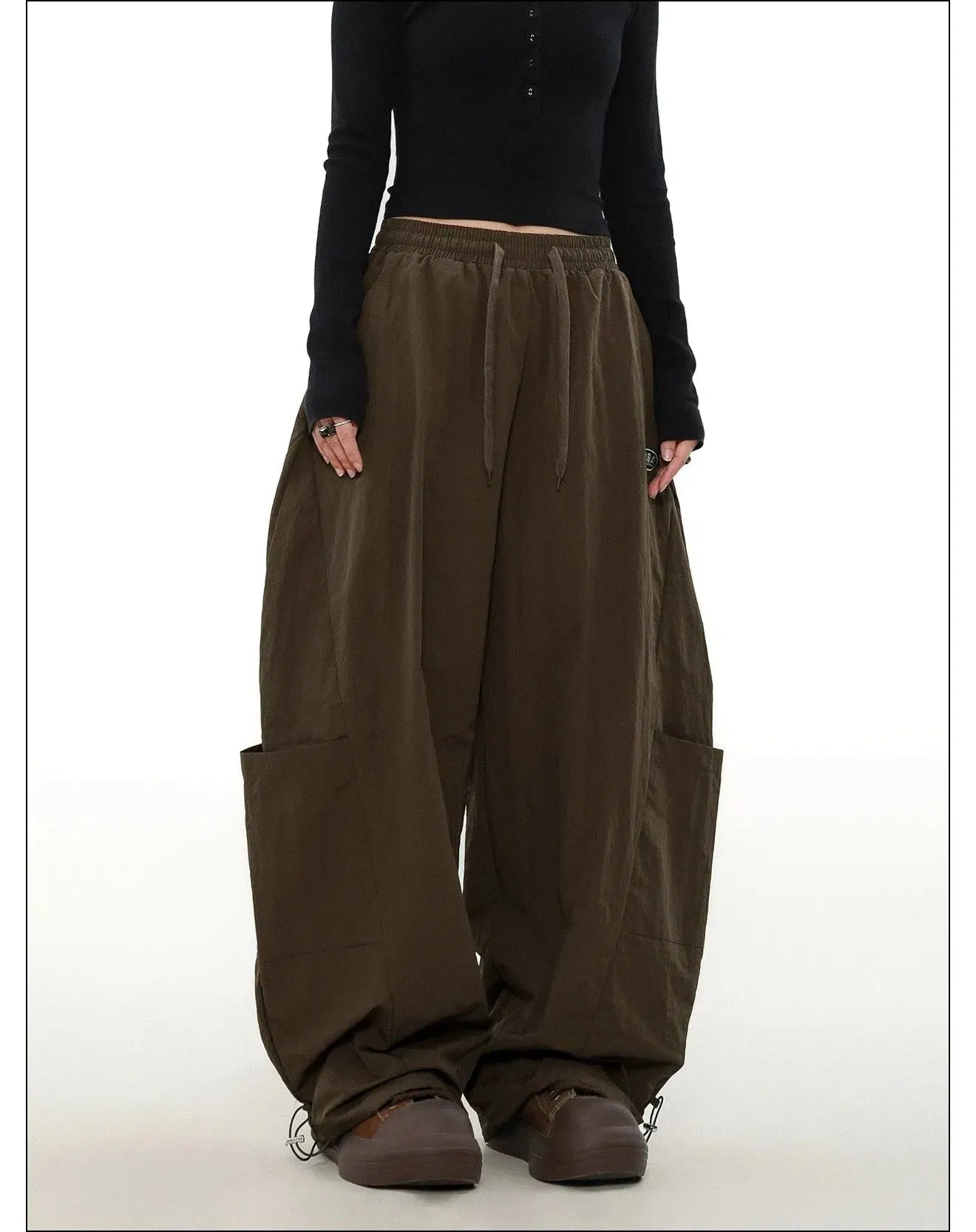 Drawstring Big Pocket Track Pants