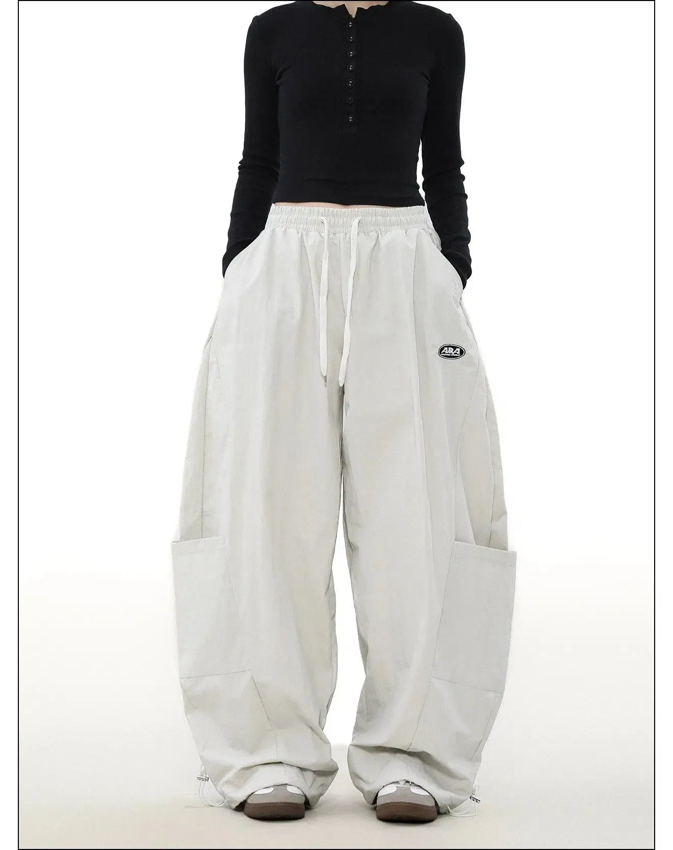 Drawstring Big Pocket Track Pants