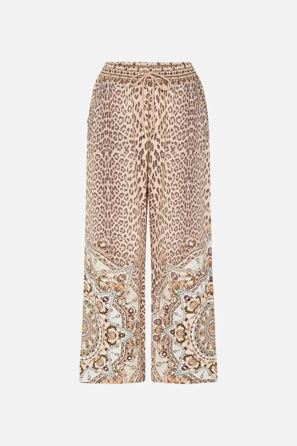EMBELLISHED STRAIGHT LEG TRACK PANT GROTTO GODDESS