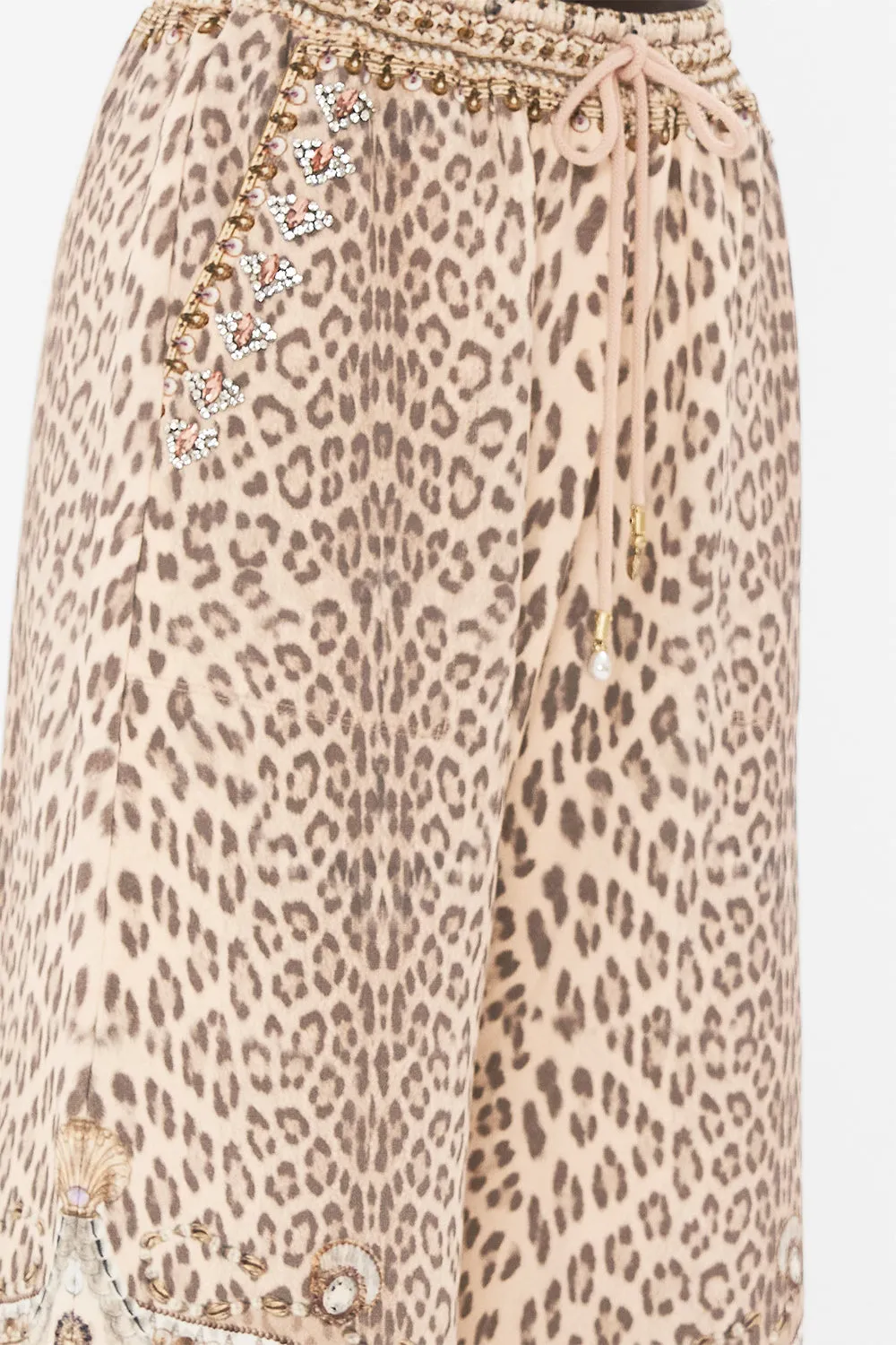 EMBELLISHED STRAIGHT LEG TRACK PANT GROTTO GODDESS