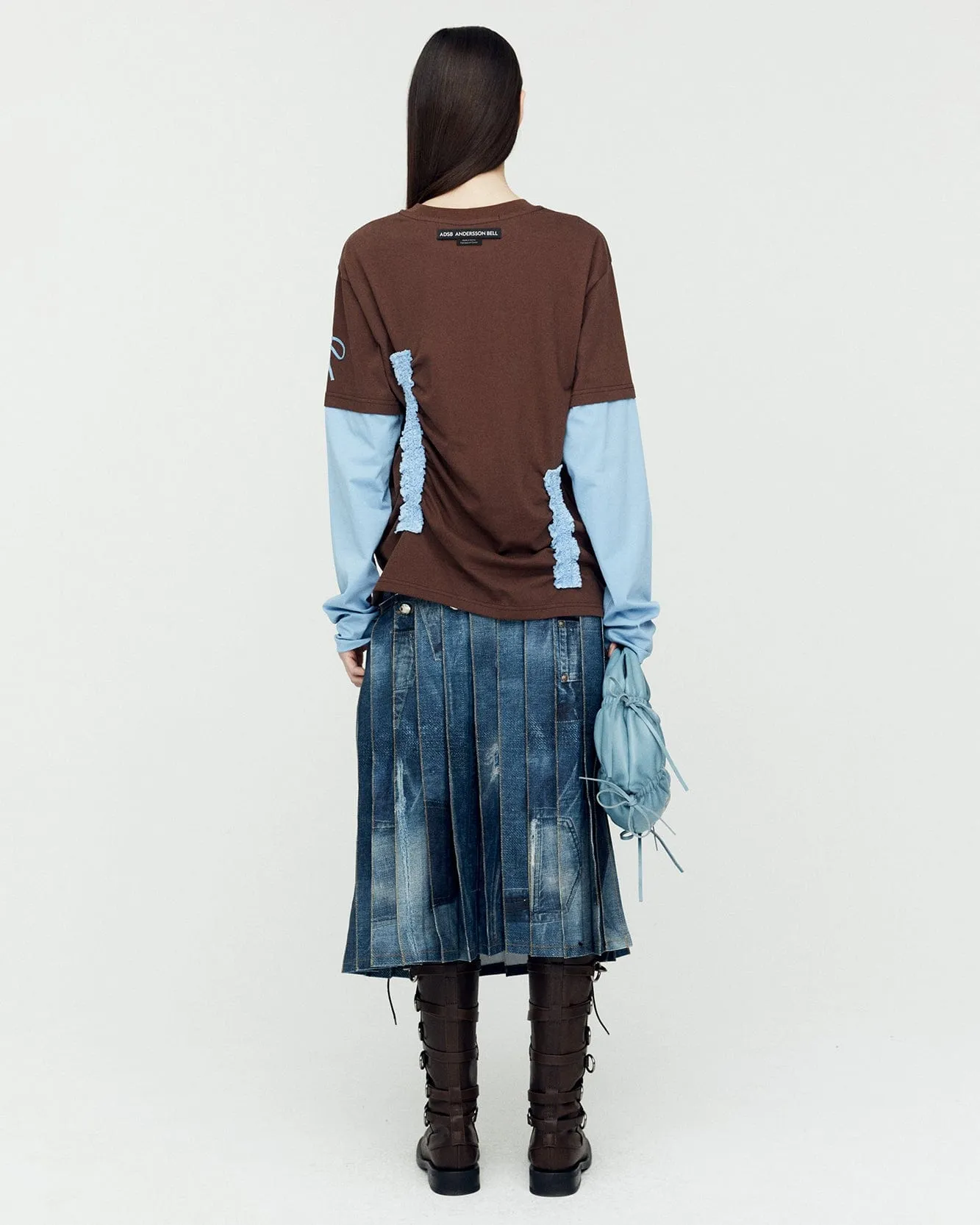 (ESSENTIAL) FRILL T-SHIRTS atb1209w(BROWN)