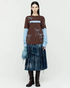 (ESSENTIAL) FRILL T-SHIRTS atb1209w(BROWN)