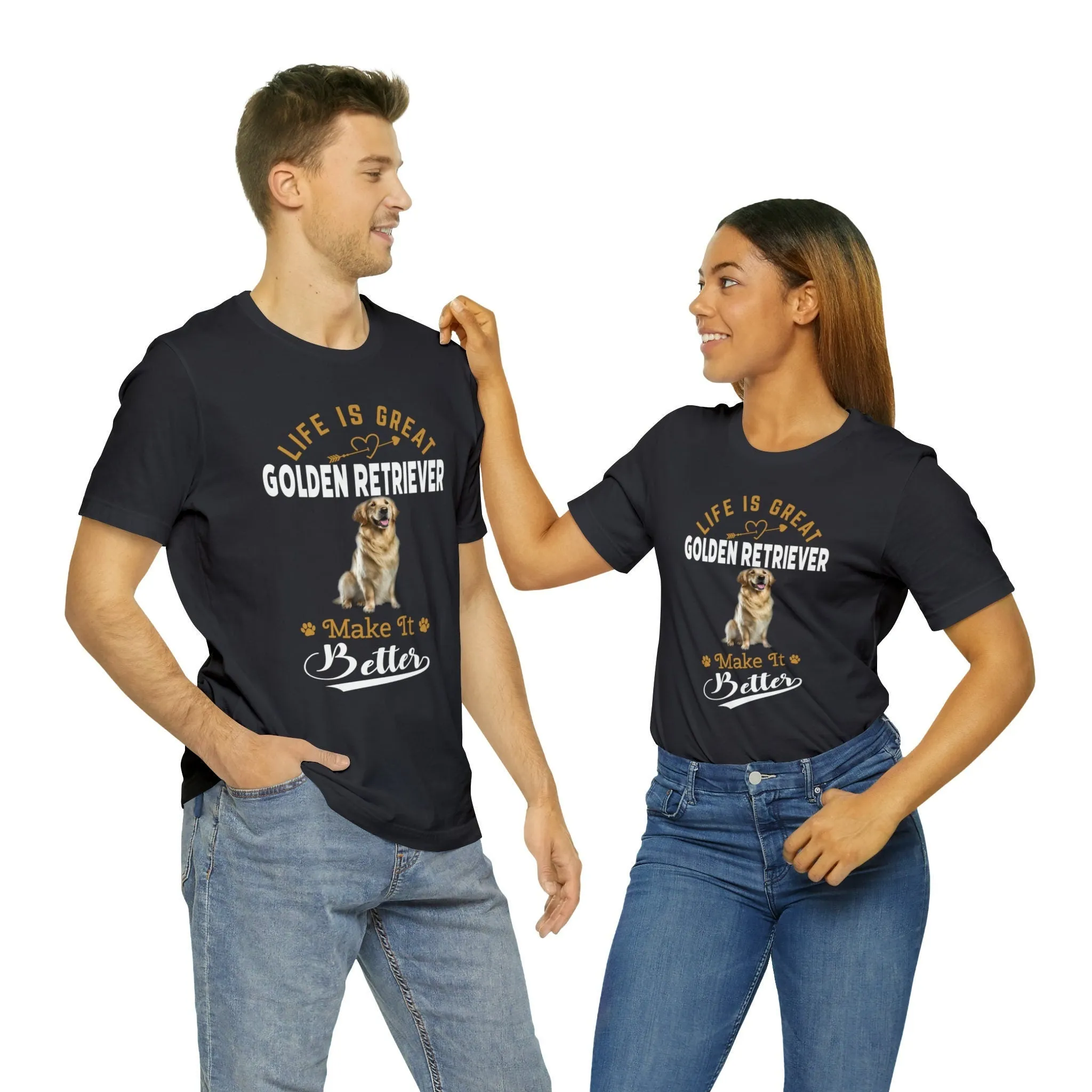 Golden Retriever T-shirt | Dog kennel T-shirt | Custom printing | Unisex gift Vintage tees | Life is Great