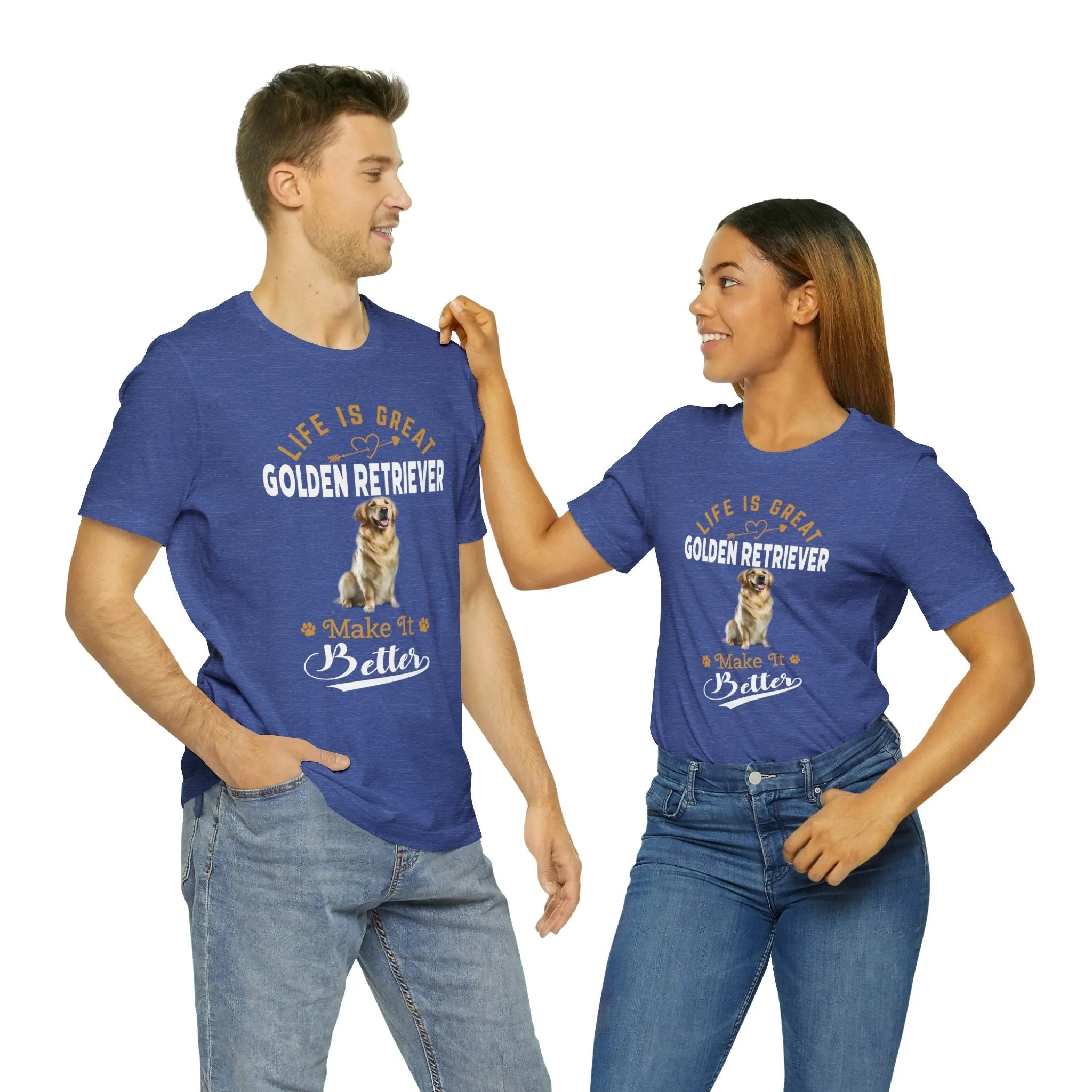 Golden Retriever T-shirt | Dog kennel T-shirt | Custom printing | Unisex gift Vintage tees | Life is Great