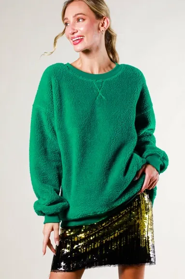 Green Teddy Sweatshirt