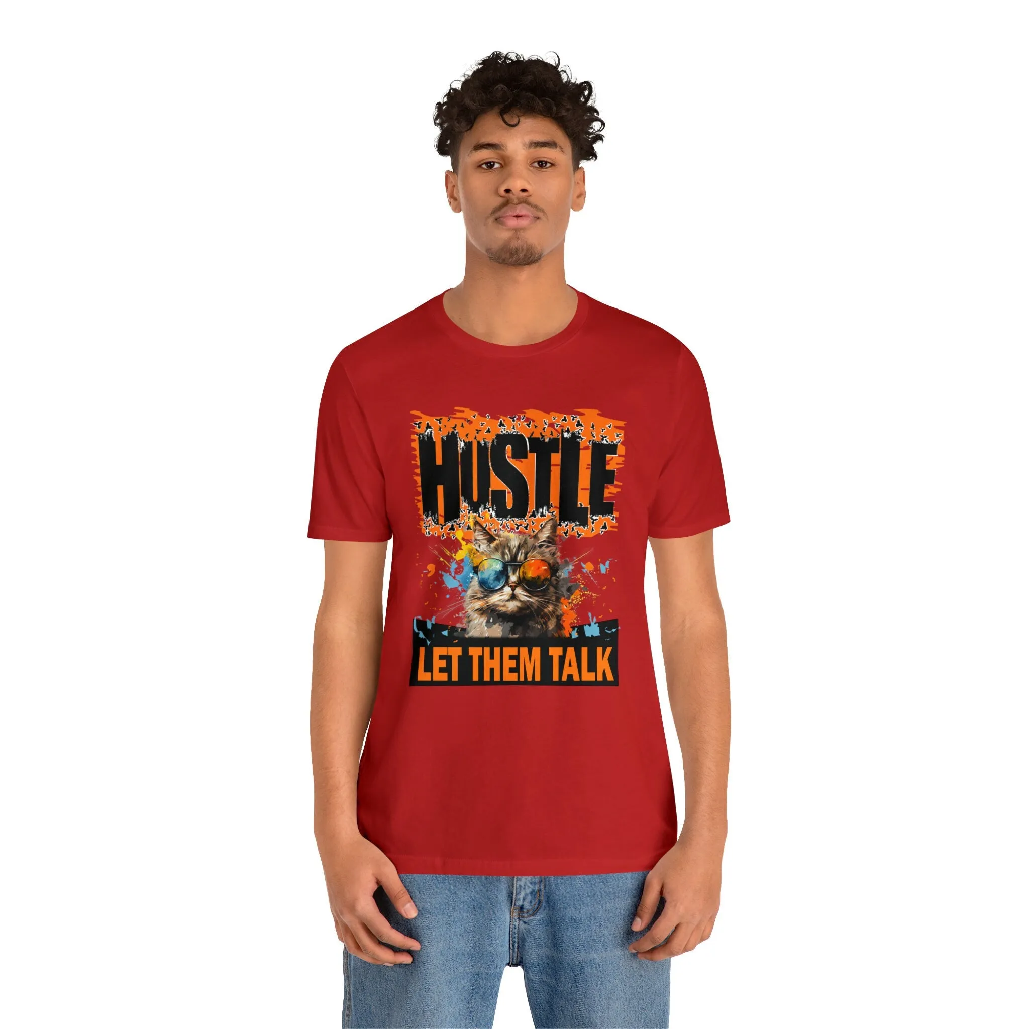 Hustler T-shirt Let them Talk | Etsy tees Cute Summer Graphic Money hustle Designer T-shirt