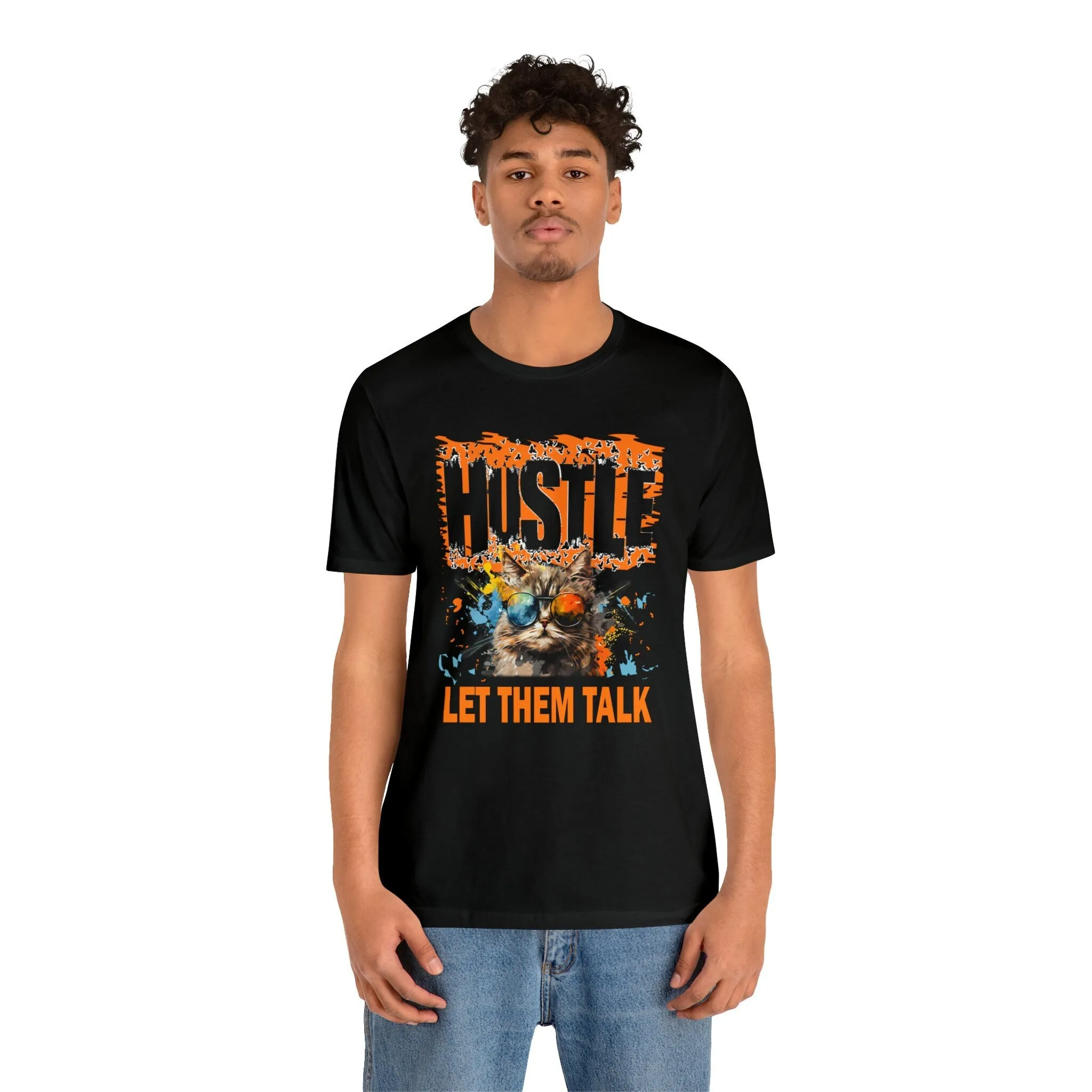 Hustler T-shirt Let them Talk | Etsy tees Cute Summer Graphic Money hustle Designer T-shirt