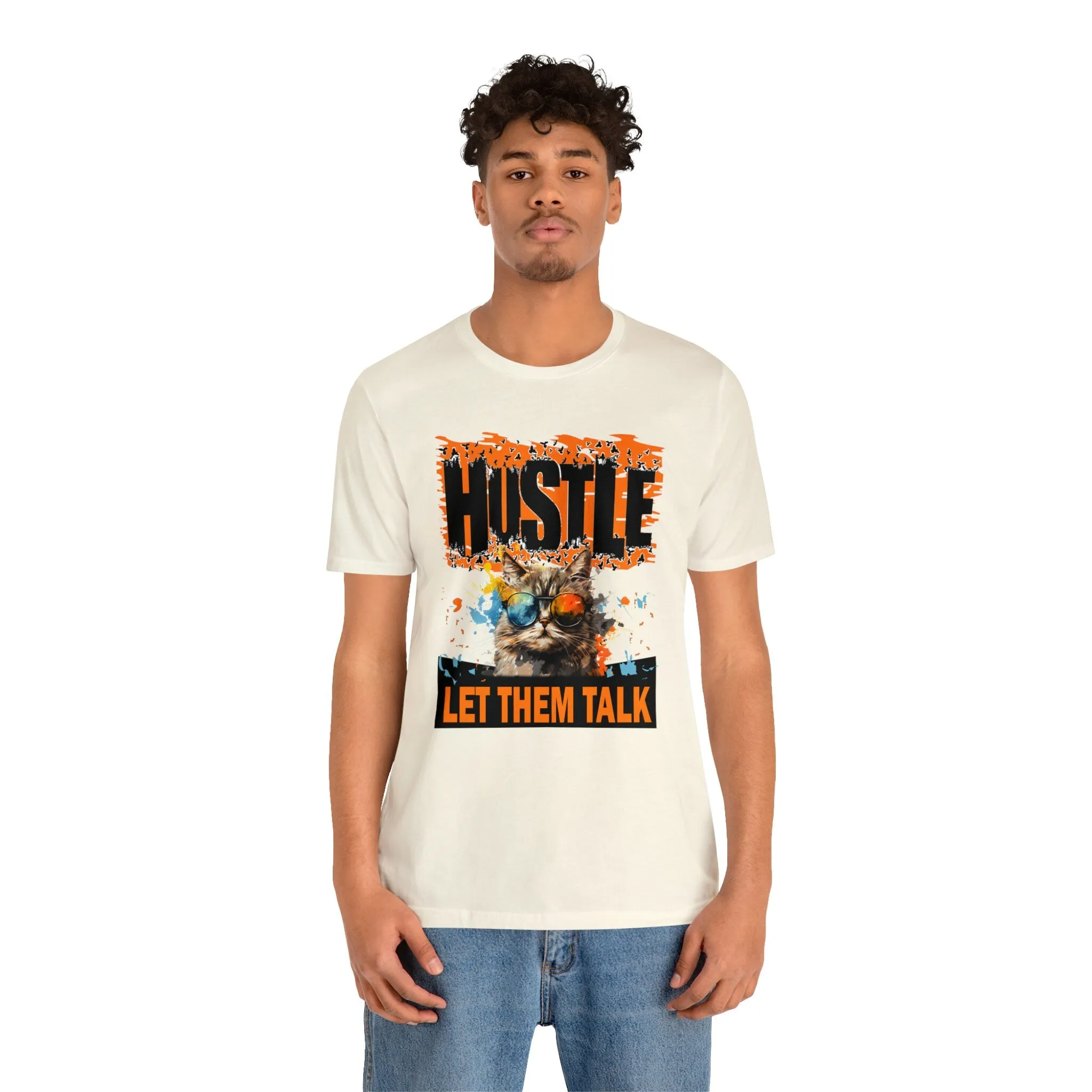 Hustler T-shirt Let them Talk | Etsy tees Cute Summer Graphic Money hustle Designer T-shirt
