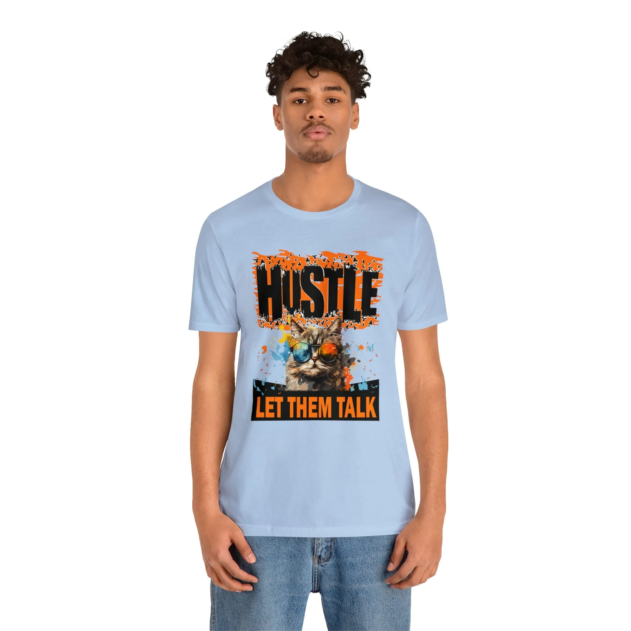 Hustler T-shirt Let them Talk | Etsy tees Cute Summer Graphic Money hustle Designer T-shirt