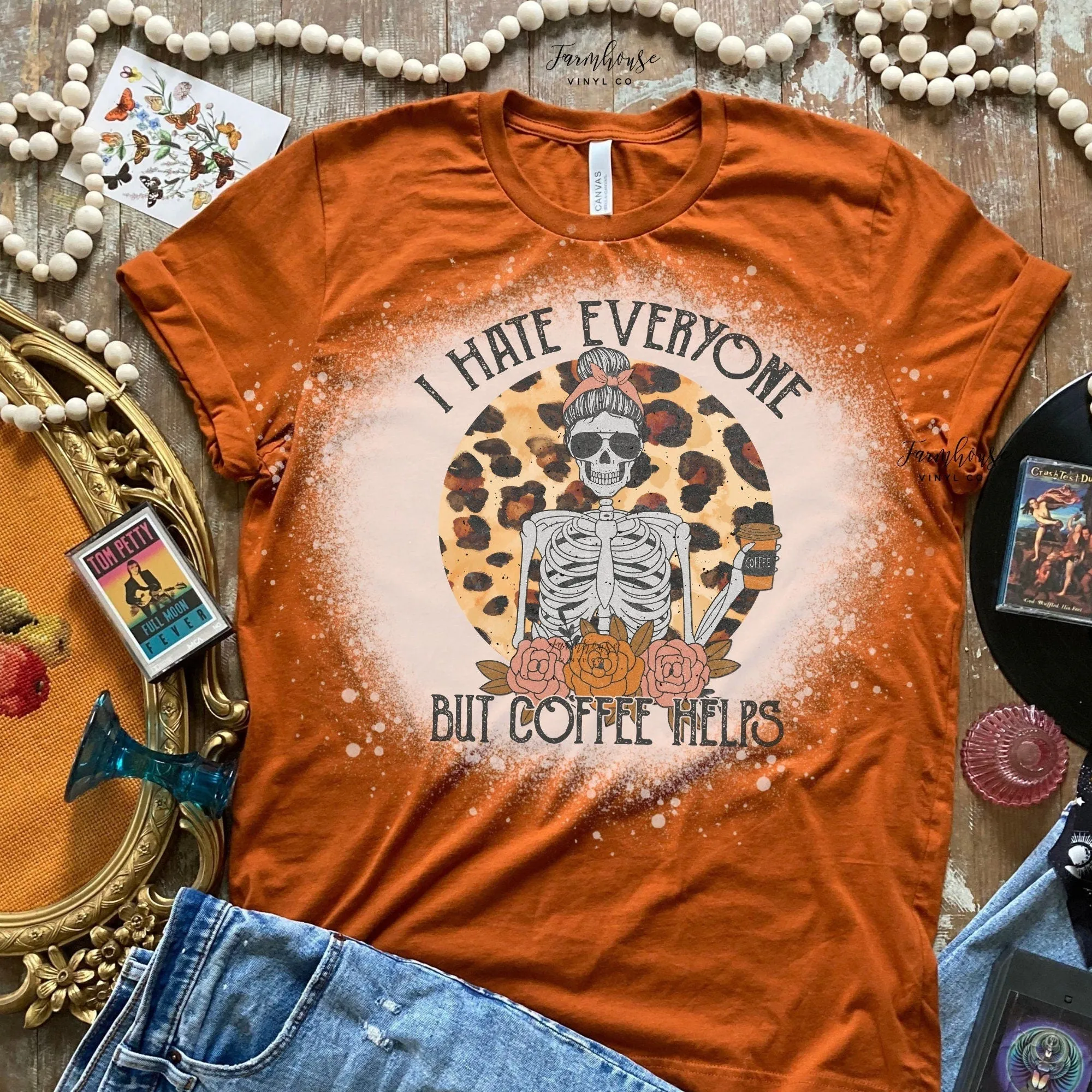 I Hate Everyone But Coffee Helps Shirt