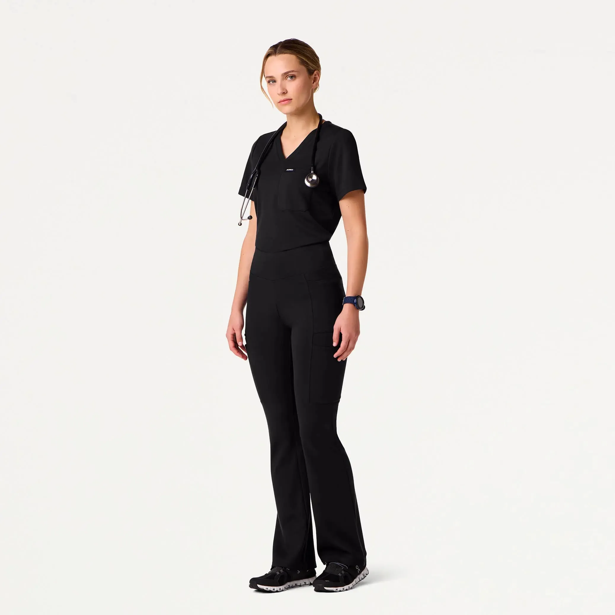 Jaanuu Women's Perri ULTRAsoft Yoga Scrub Pant - Black