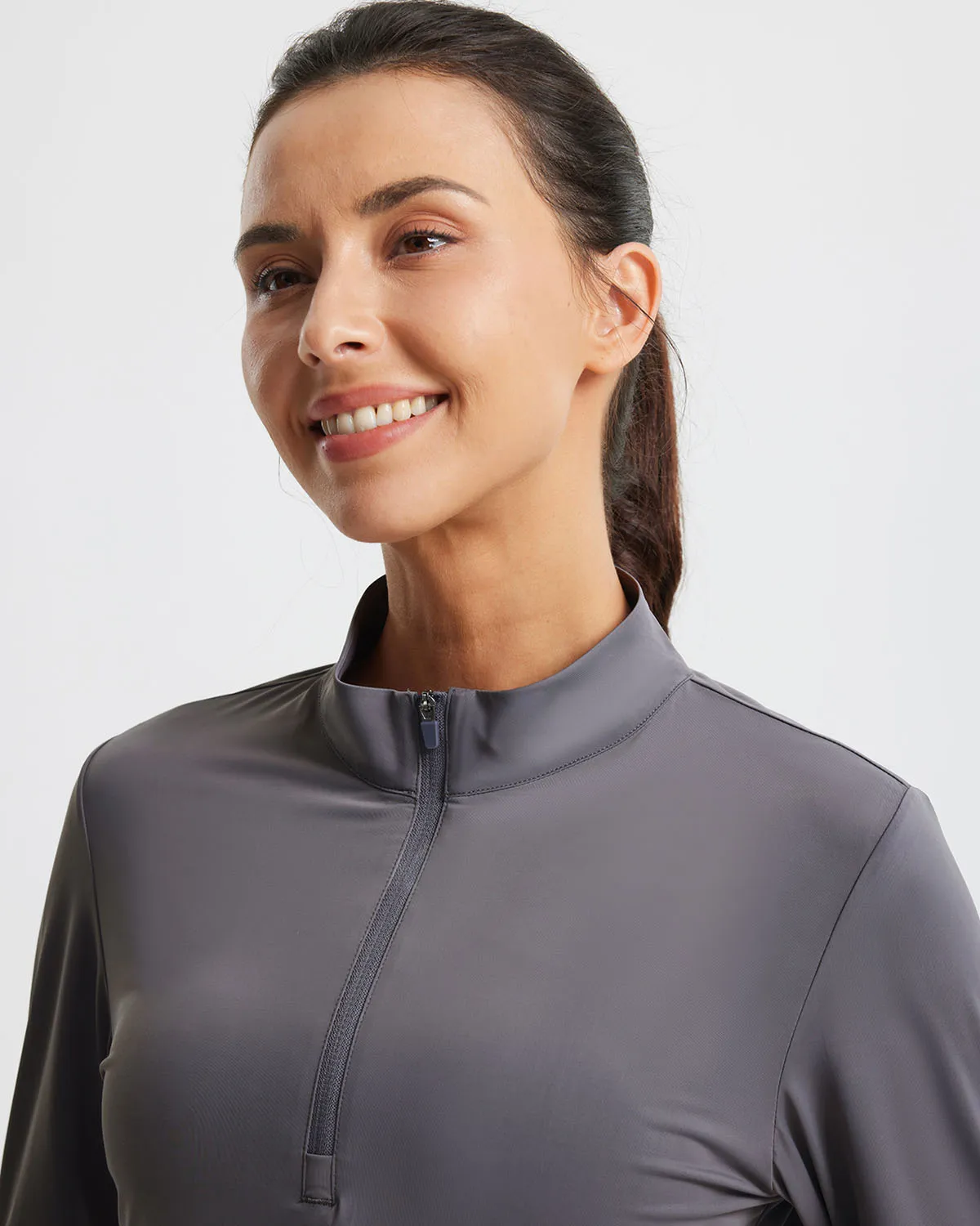 Libin Women's Half Zip Long Sleeve Workout Shirts