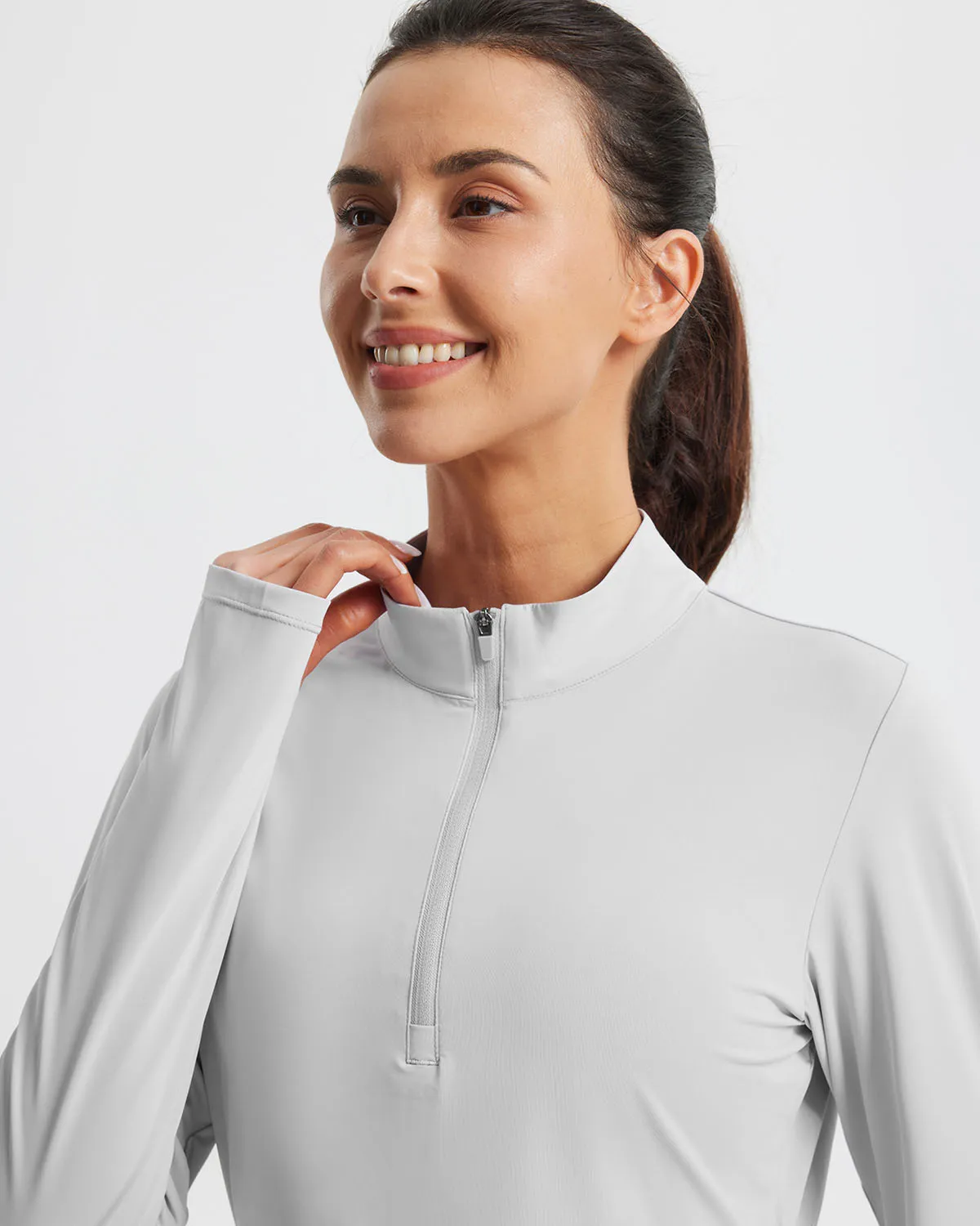 Libin Women's Half Zip Long Sleeve Workout Shirts