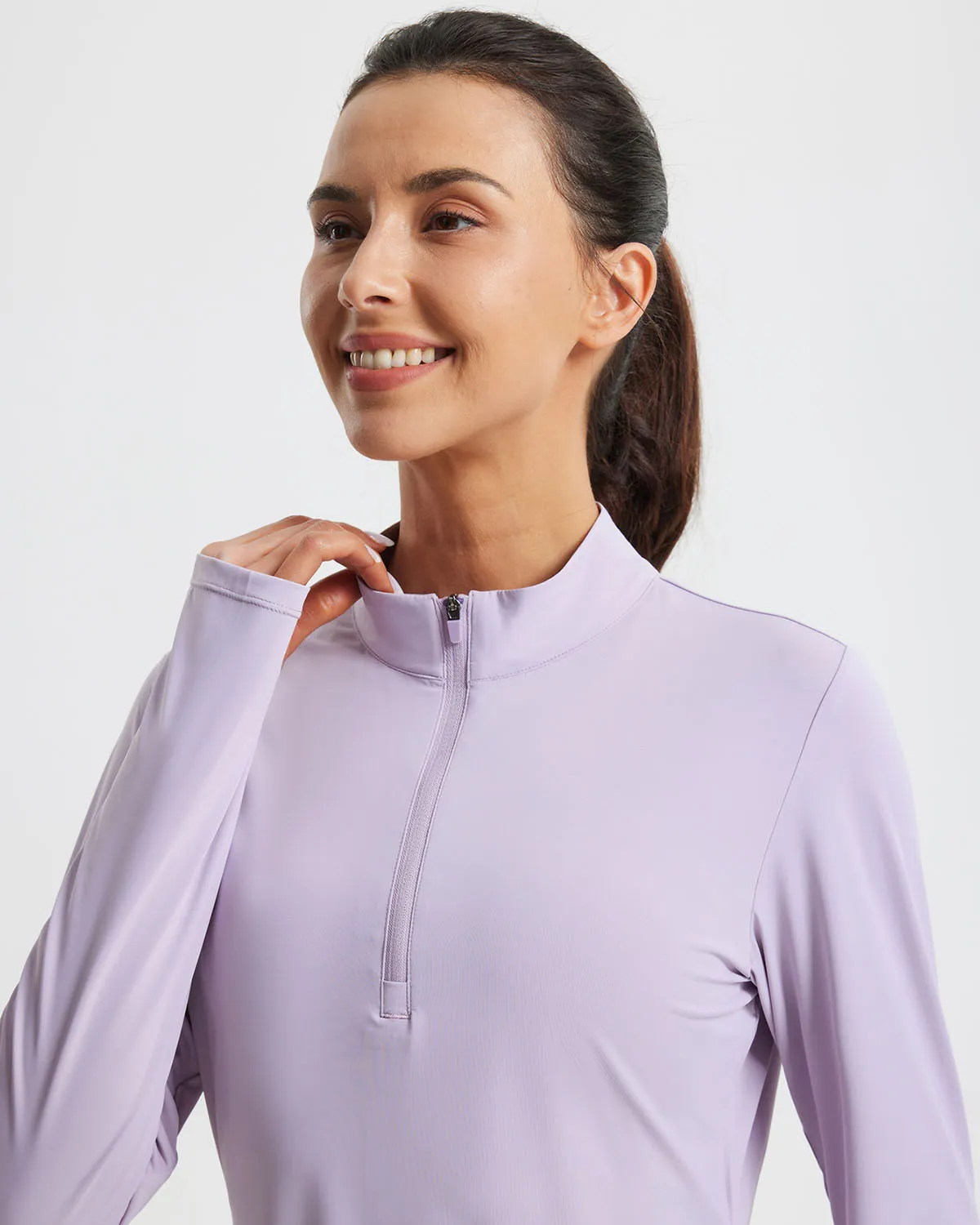 Libin Women's Half Zip Long Sleeve Workout Shirts